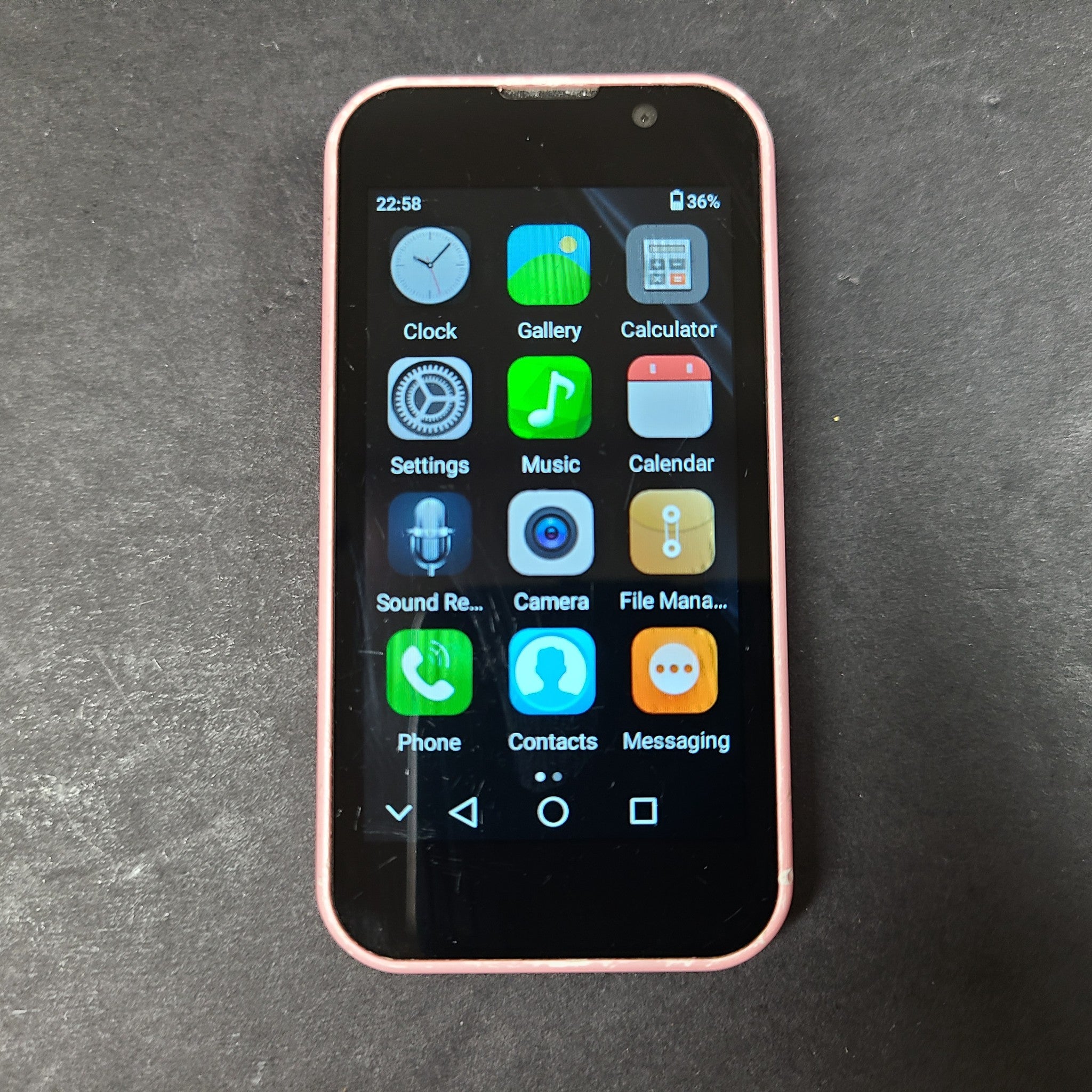 Mini phone XS18Pro Smartphone 16GB ROM 2GB RAM Dual SIM - Pink