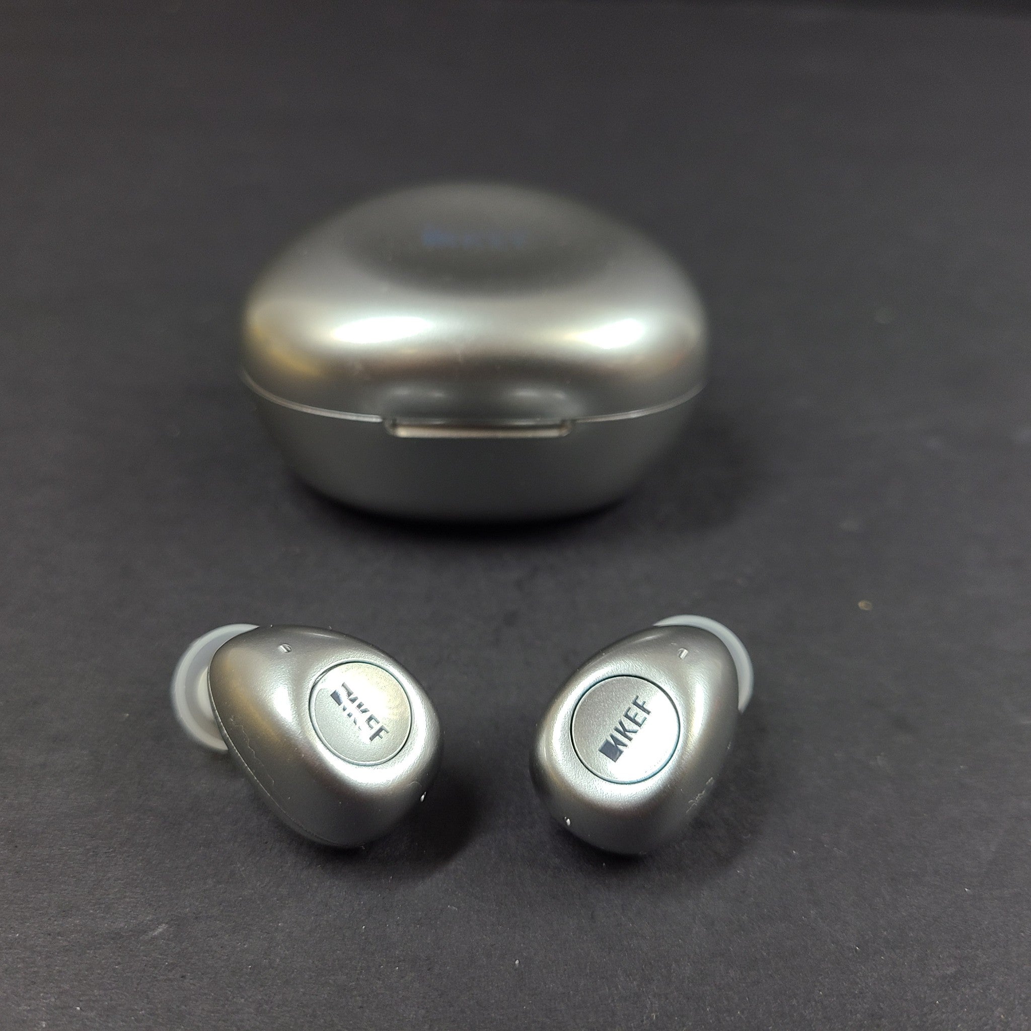 KEF Mu3 Noise Cancelling True Wireless Earphones Earbuds - Aluminium Silve