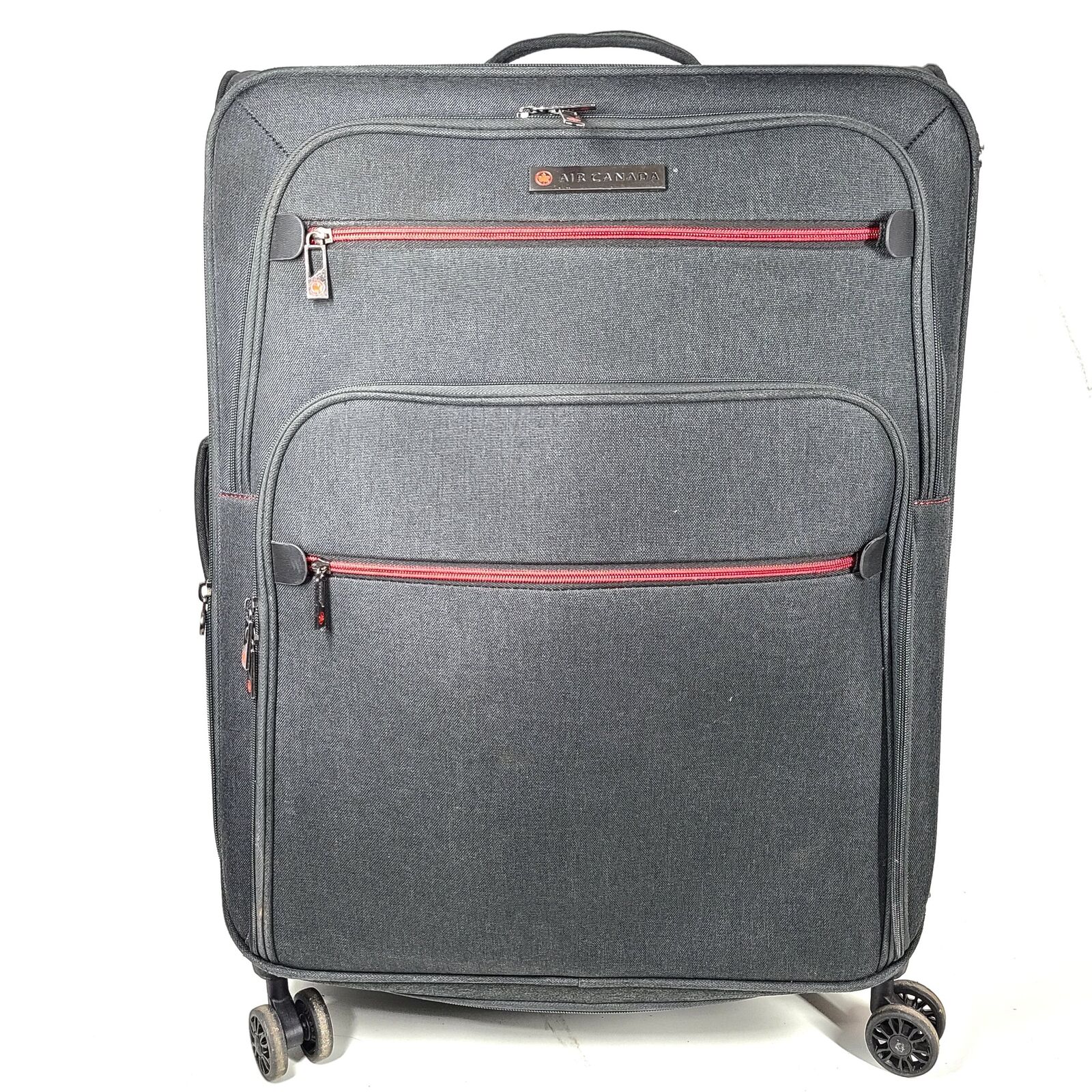 Air Canada 27" Spinner Softside Luggage Expandable Lightweight Suitcase Gray