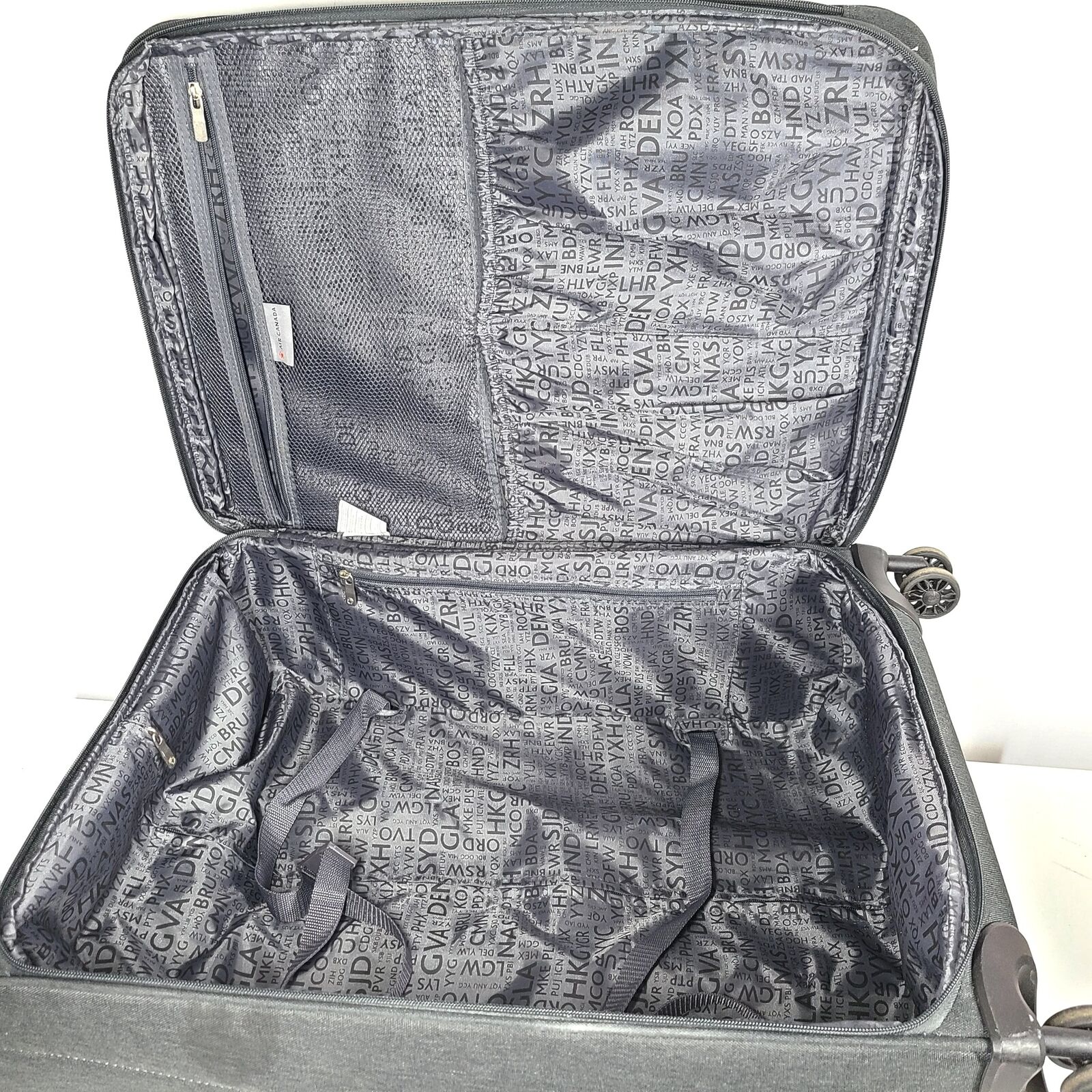 Air Canada 27" Spinner Softside Luggage Expandable Lightweight Suitcase Gray