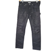 Helmut Lang Carpenter Pants Nylon Patches Black Jeans Sz 34 READ