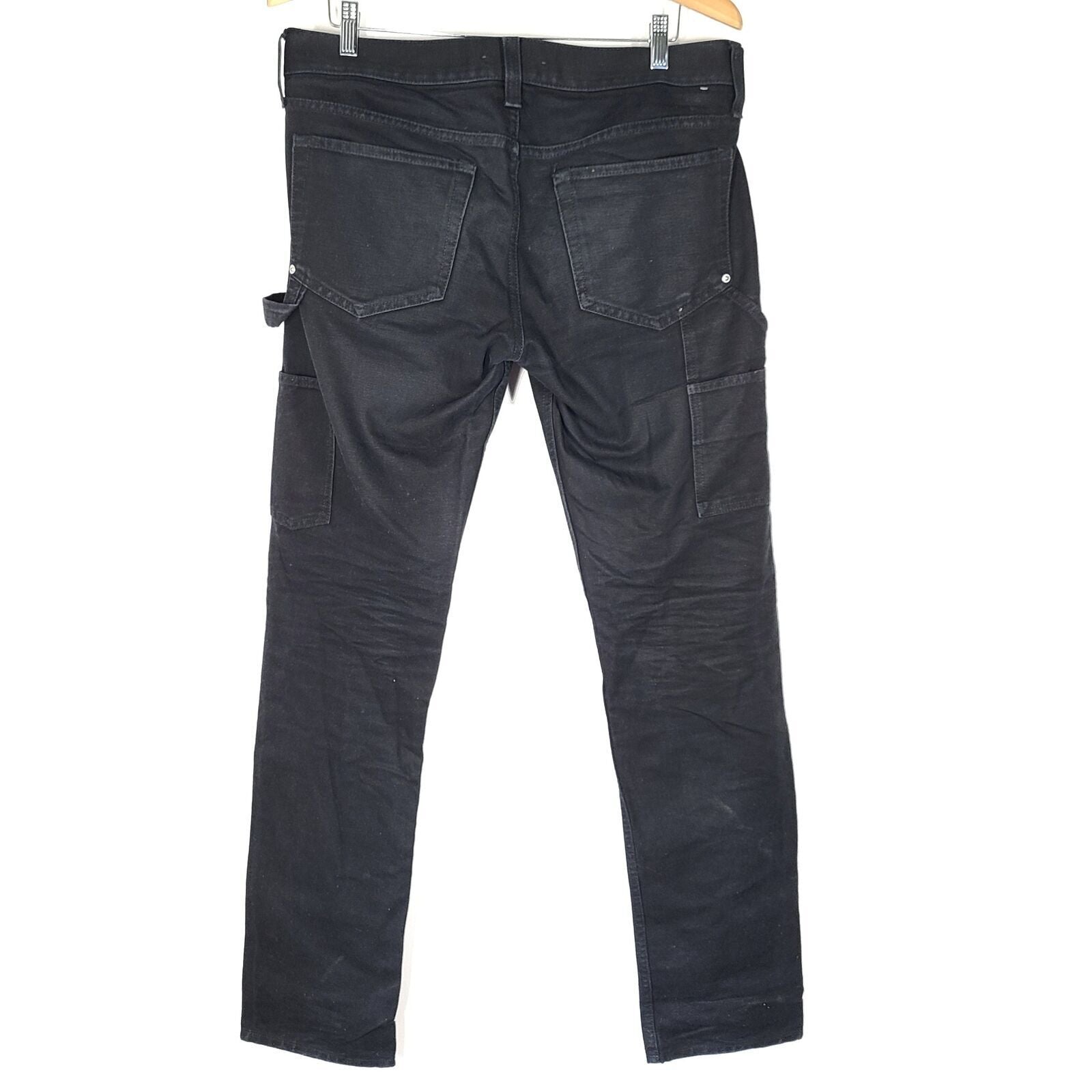 Helmut Lang Carpenter Pants Nylon Patches Black Jeans Sz 34 READ