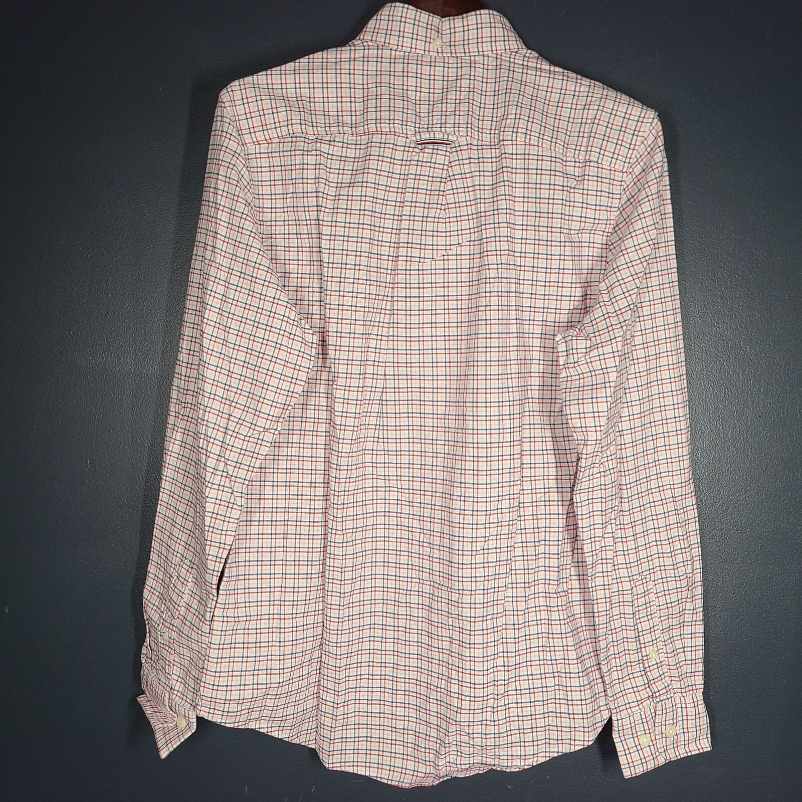 NWT Tommy Hilfiger Men's Checkered Dress Shirt Long Sleeve Buttoned Sz S