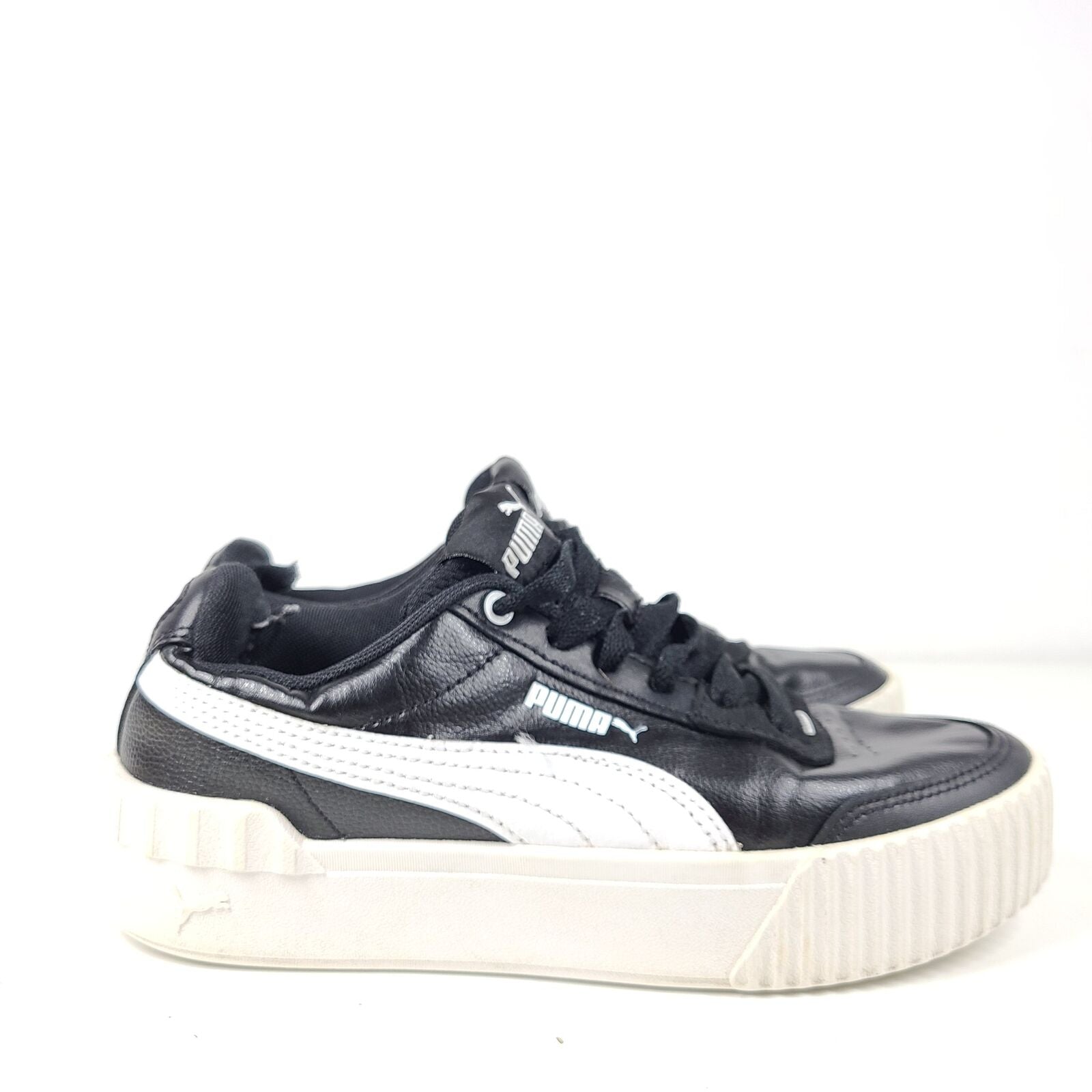 Puma Women's Carina Lift Sneakers Casual Shoes Black White 373031-06 US Size 6.5
