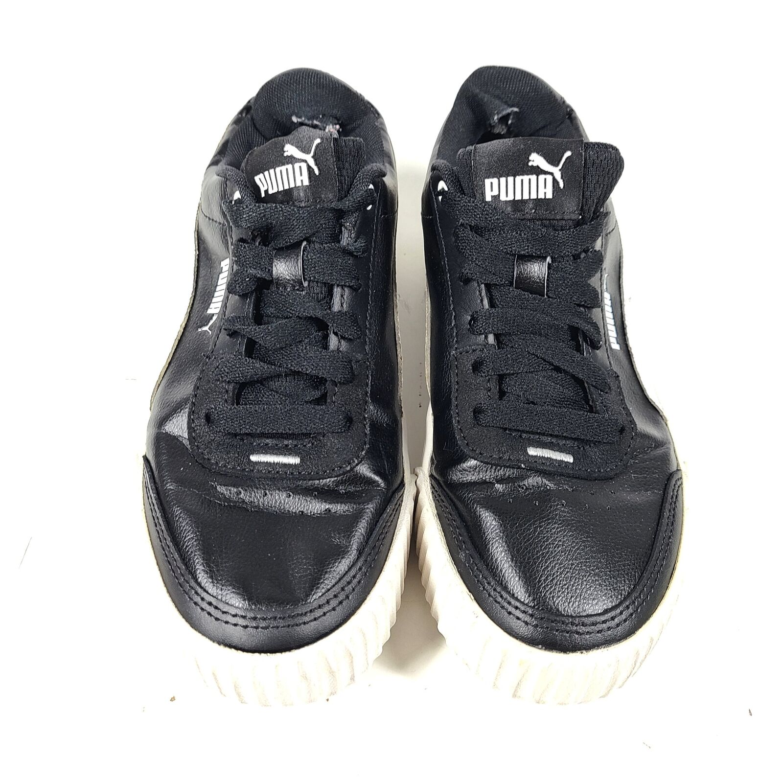 Puma Women's Carina Lift Sneakers Casual Shoes Black White 373031-06 US Size 6.5