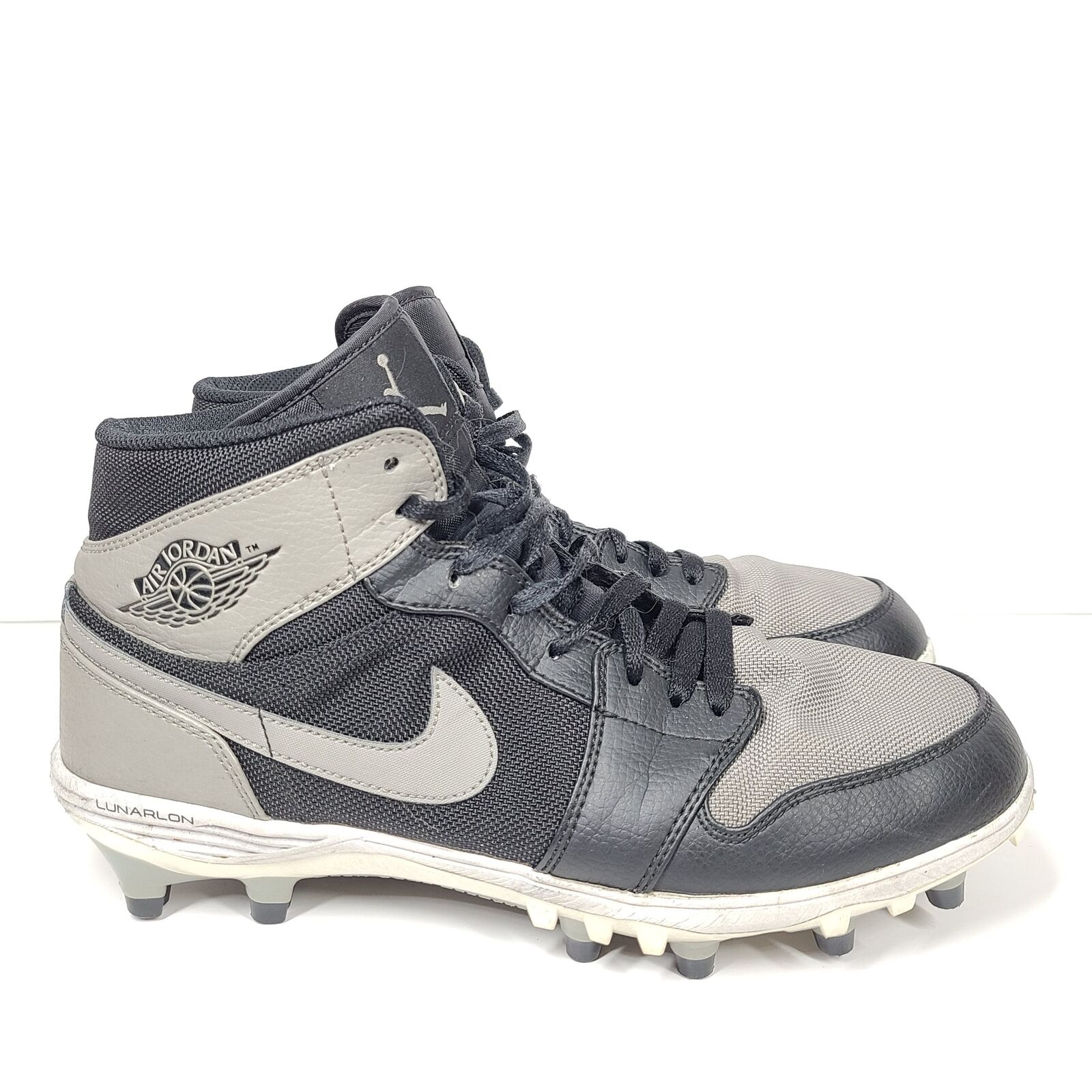 Nike Men's Jordan 1 Mid TD Cleat 'Shadow' Football Cleats AR5604-002 Gray Sz 10