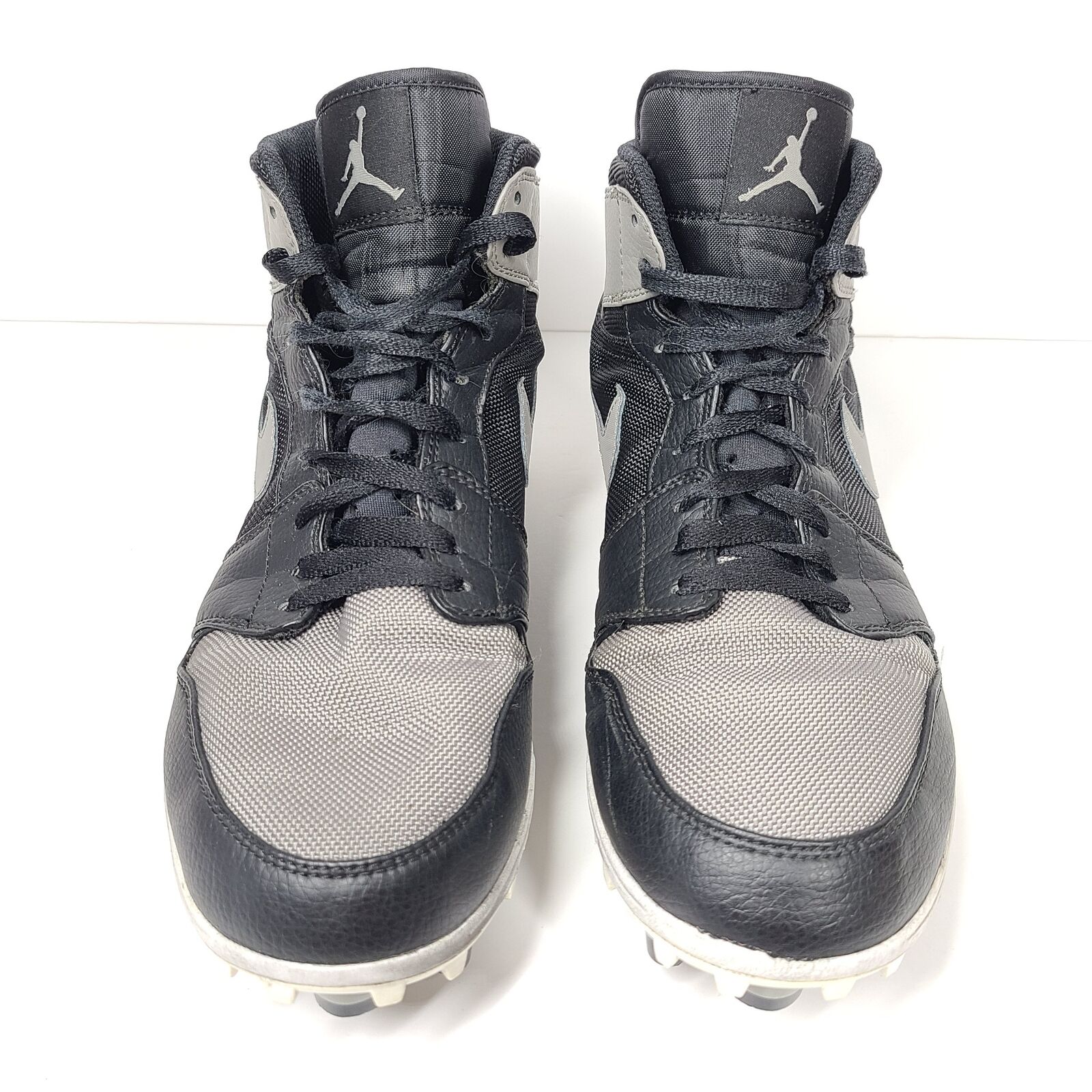 Nike Men's Jordan 1 Mid TD Cleat 'Shadow' Football Cleats AR5604-002 Gray Sz 10