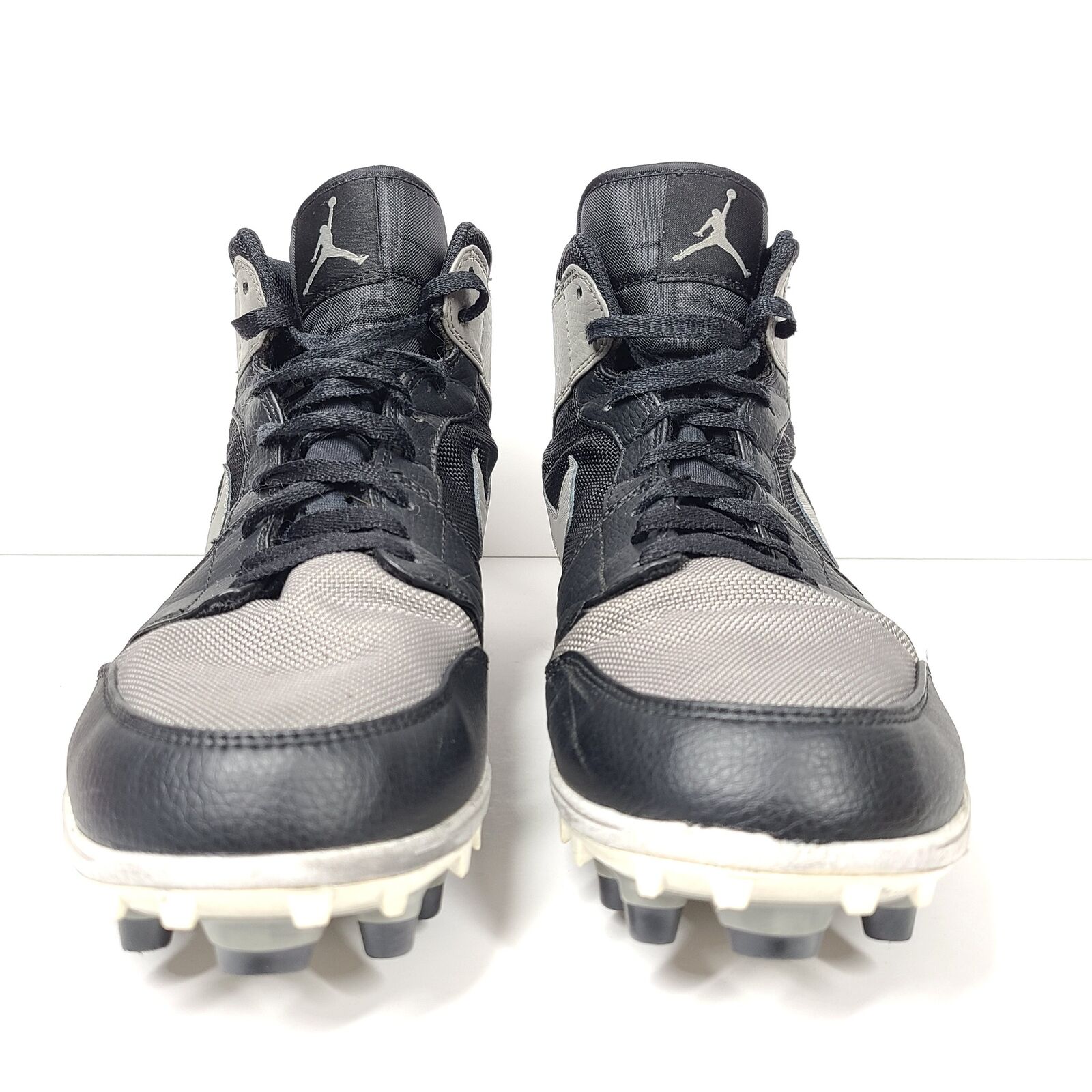 Nike Men's Jordan 1 Mid TD Cleat 'Shadow' Football Cleats AR5604-002 Gray Sz 10