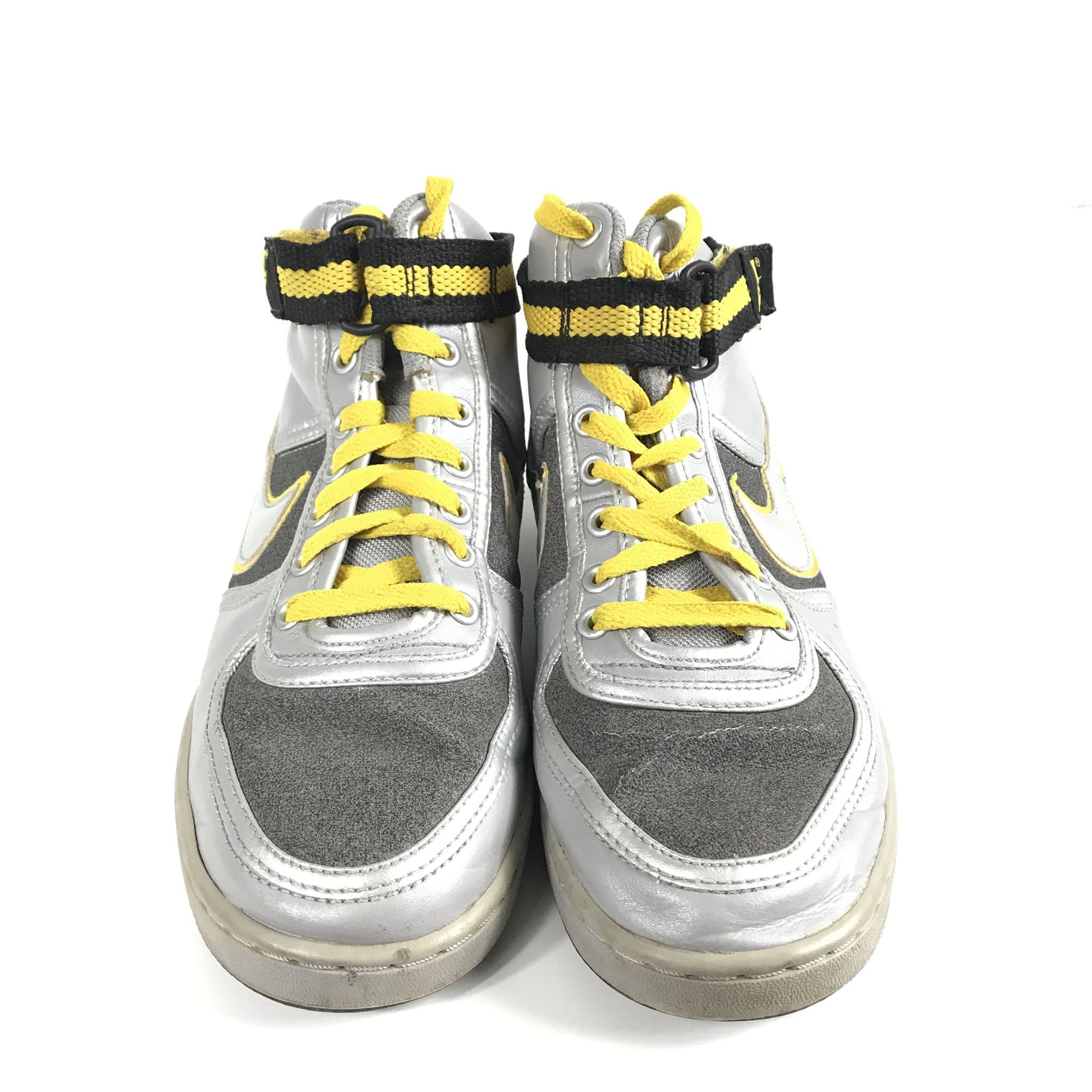 Nike Women's Vandal High Silver Yellow Sneakers Sz 7.5 315057-001
