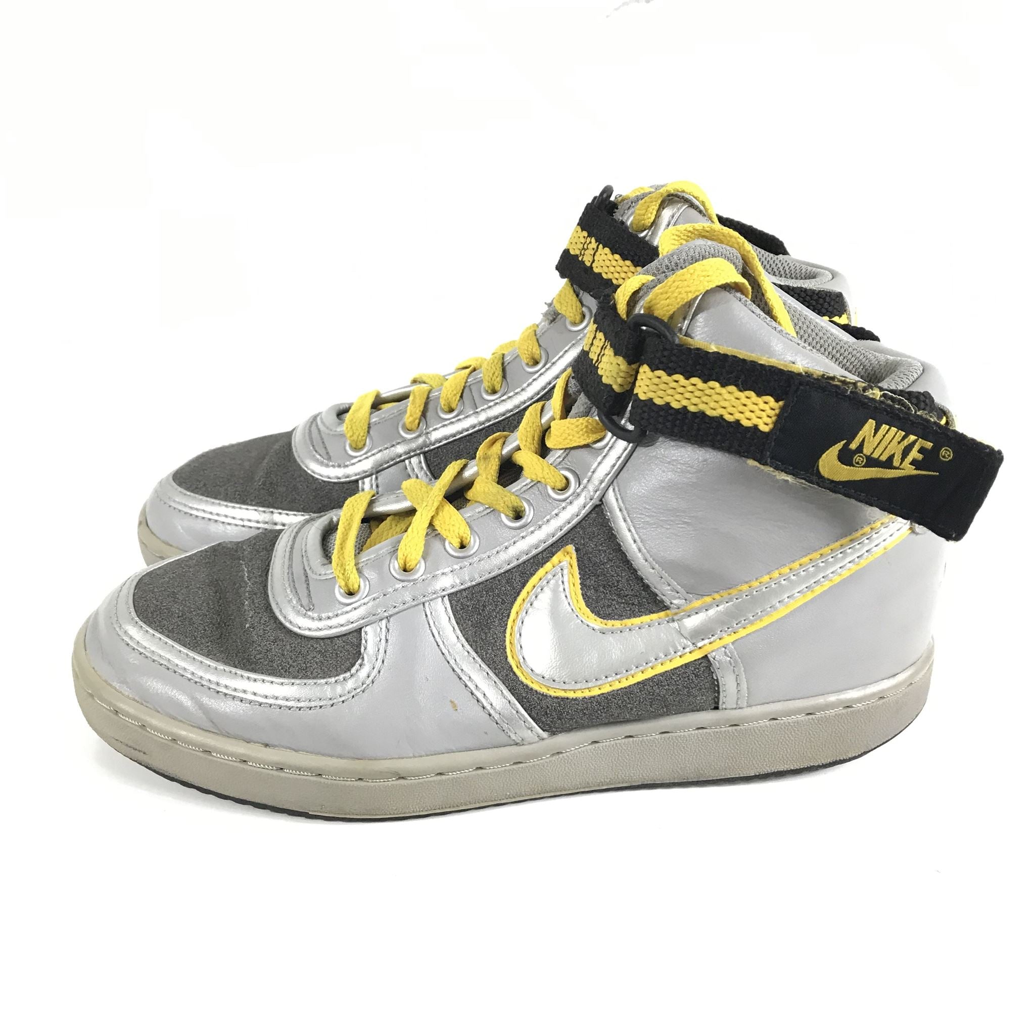 Nike Women's Vandal High Silver Yellow Sneakers Sz 7.5 315057-001