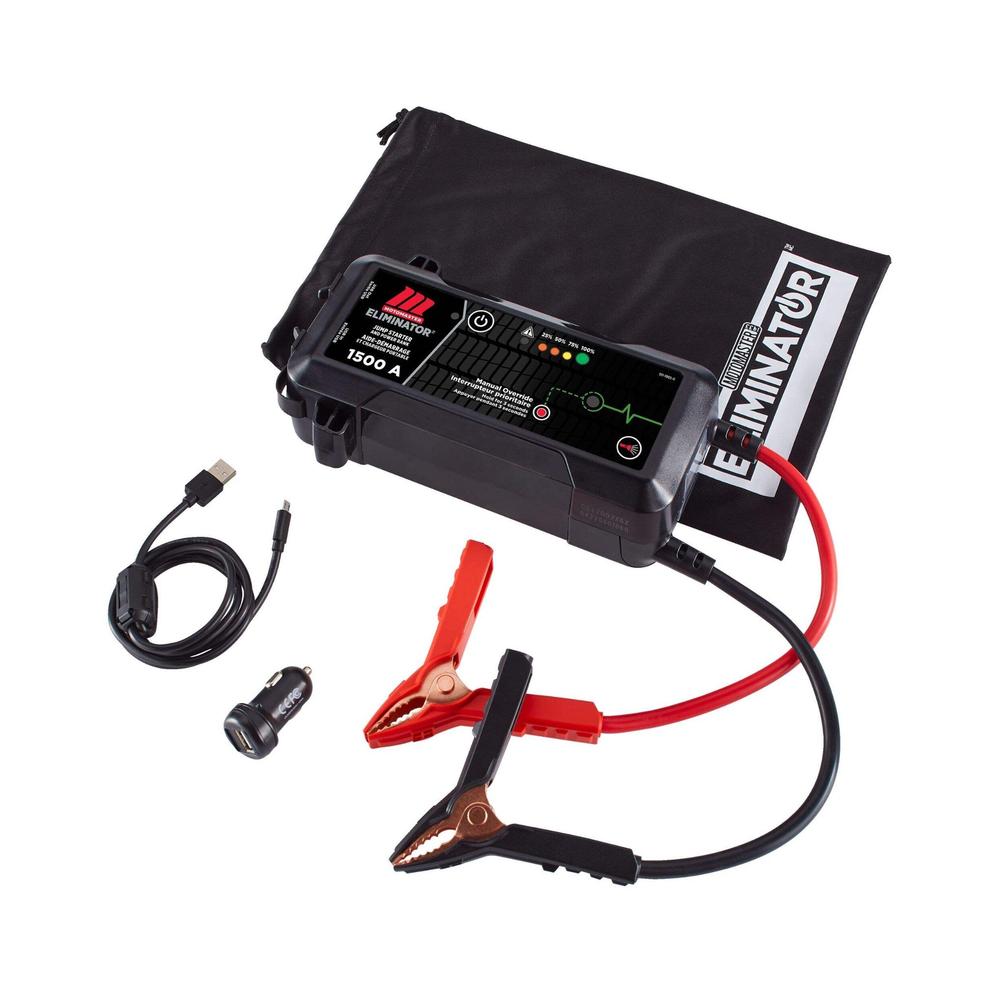 NEW! Motomaster Eliminator Jump Starter 1500 Amp Power Bank 011-1905-6 56Wh