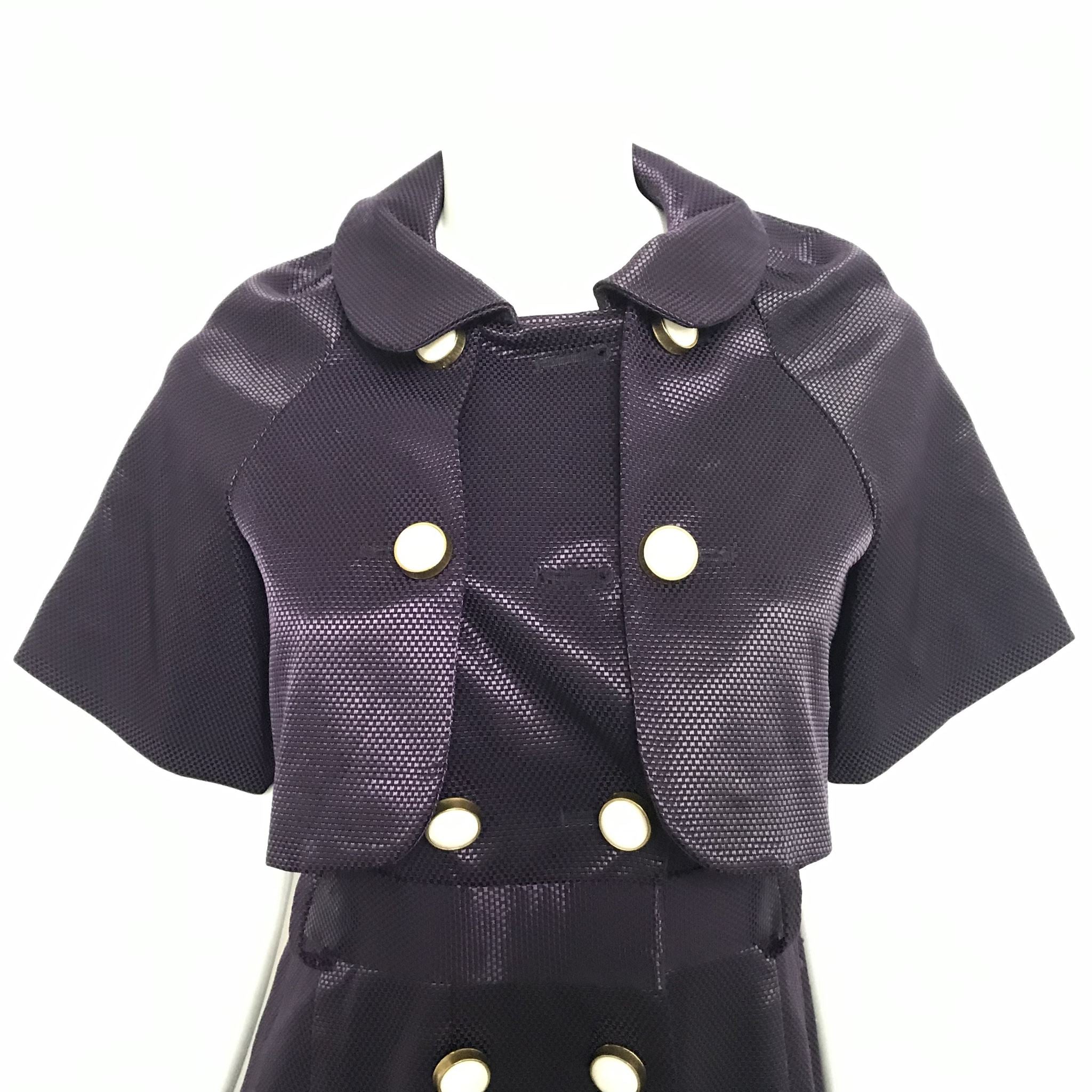 Stella McCartney Sleeveless Purple Dress with Cape EU Sz 40