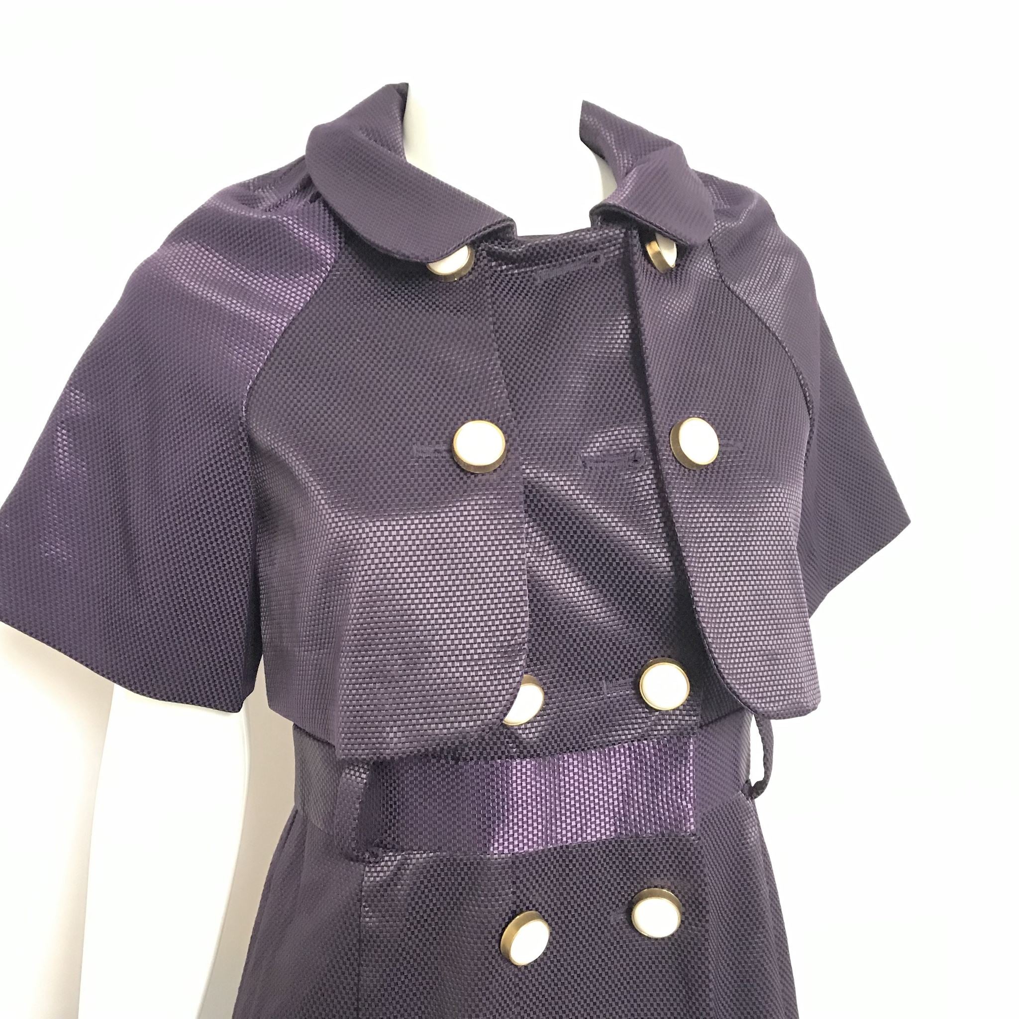 Stella McCartney Sleeveless Purple Dress with Cape EU Sz 40