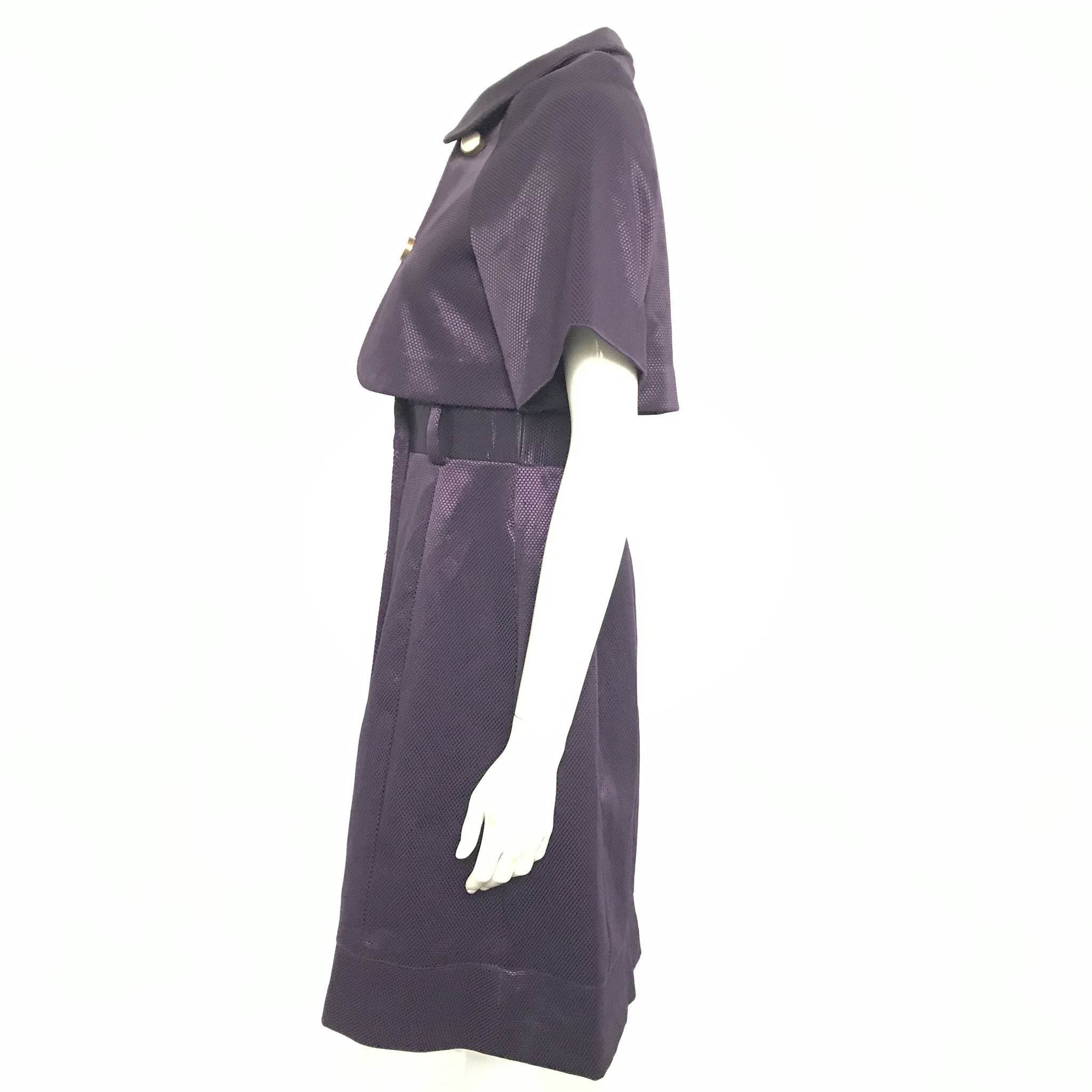 Stella McCartney Sleeveless Purple Dress with Cape EU Sz 40