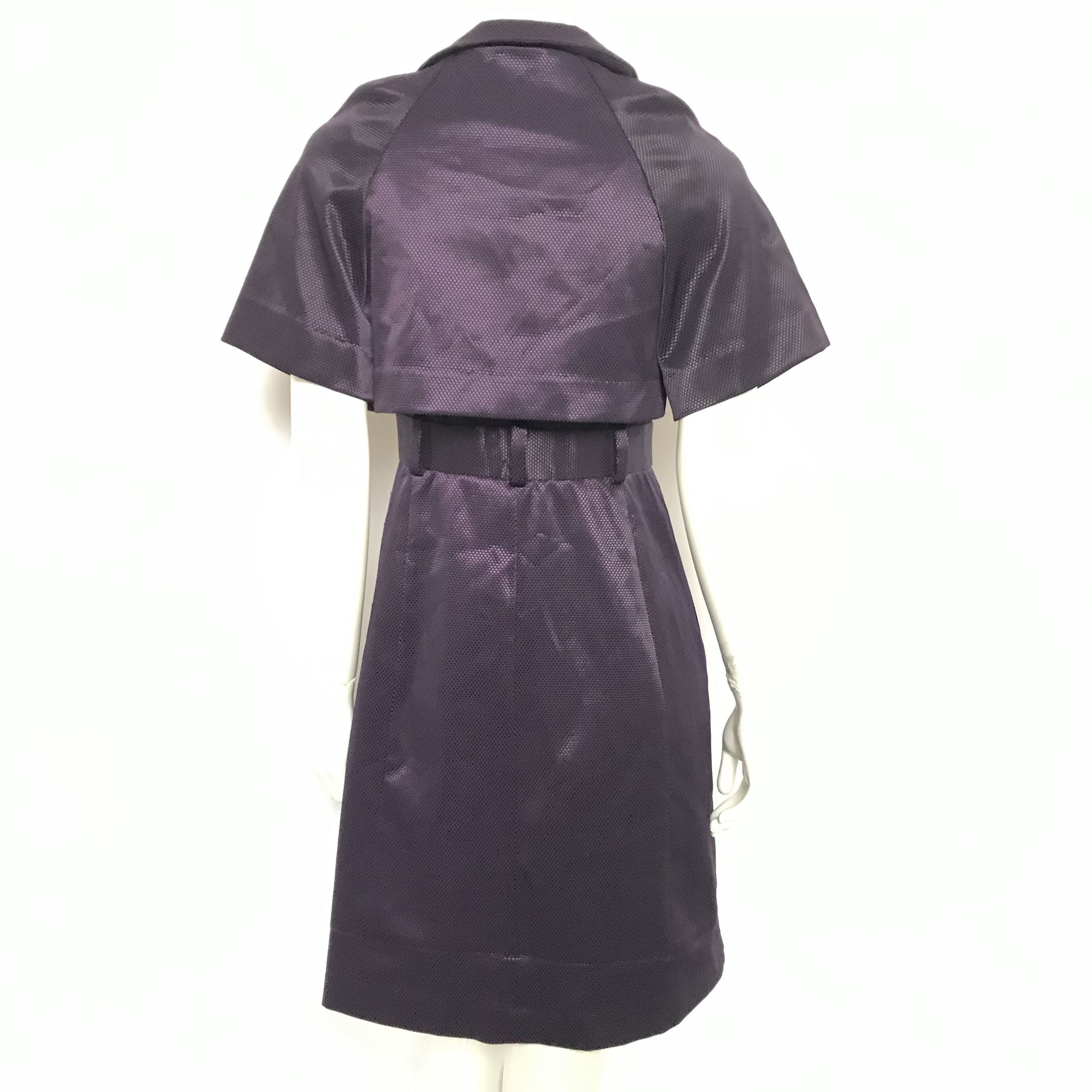 Stella McCartney Sleeveless Purple Dress with Cape EU Sz 40