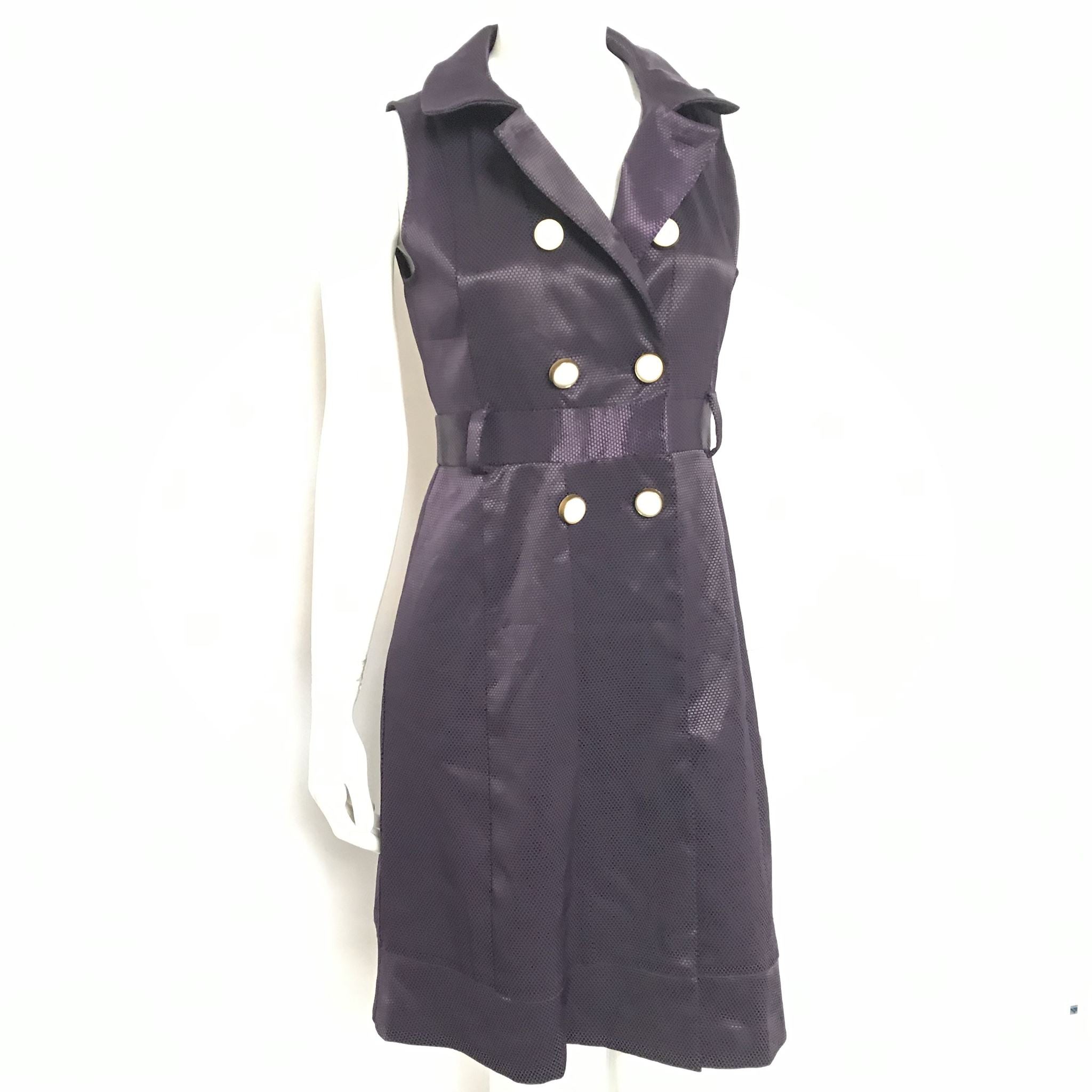 Stella McCartney Sleeveless Purple Dress with Cape EU Sz 40