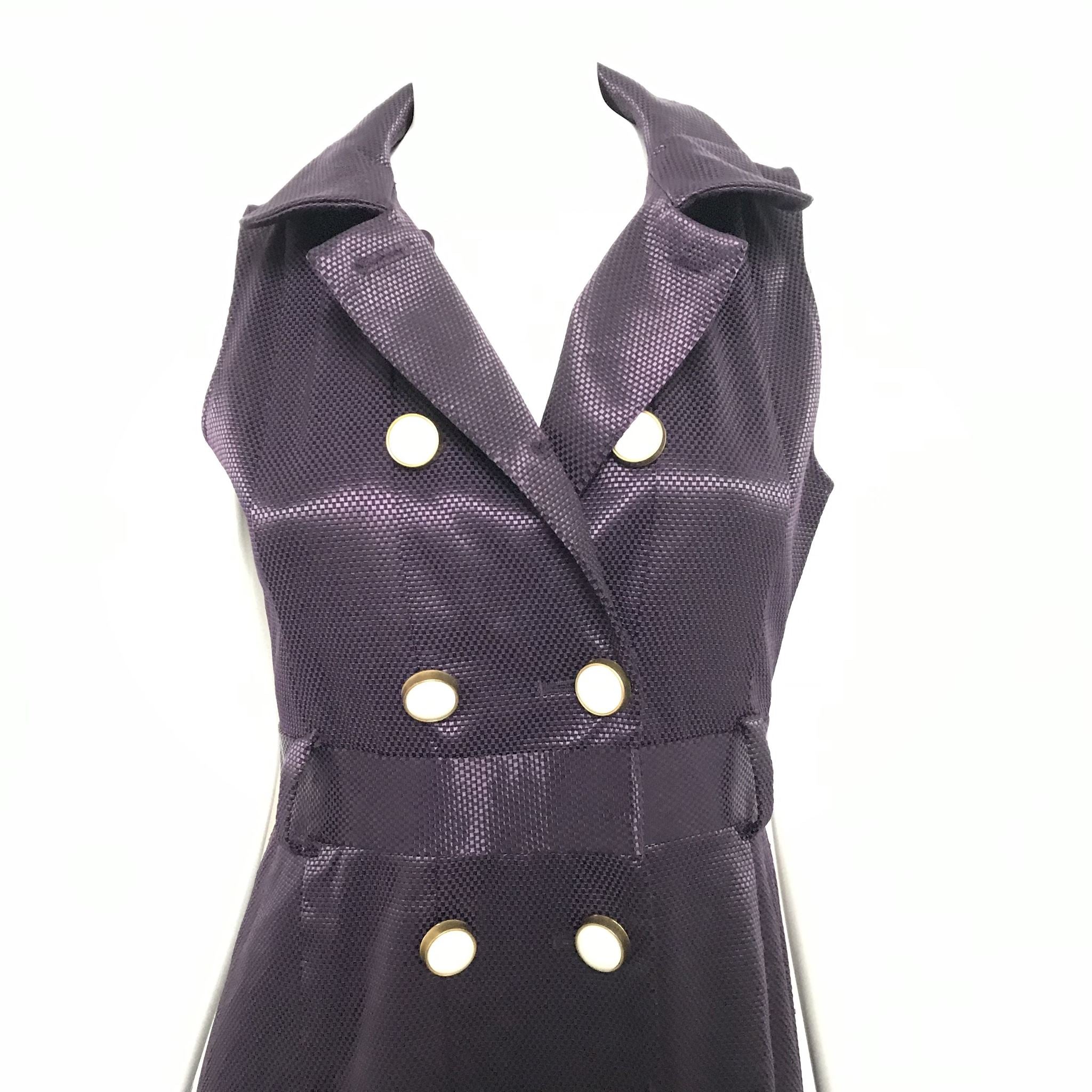 Stella McCartney Sleeveless Purple Dress with Cape EU Sz 40