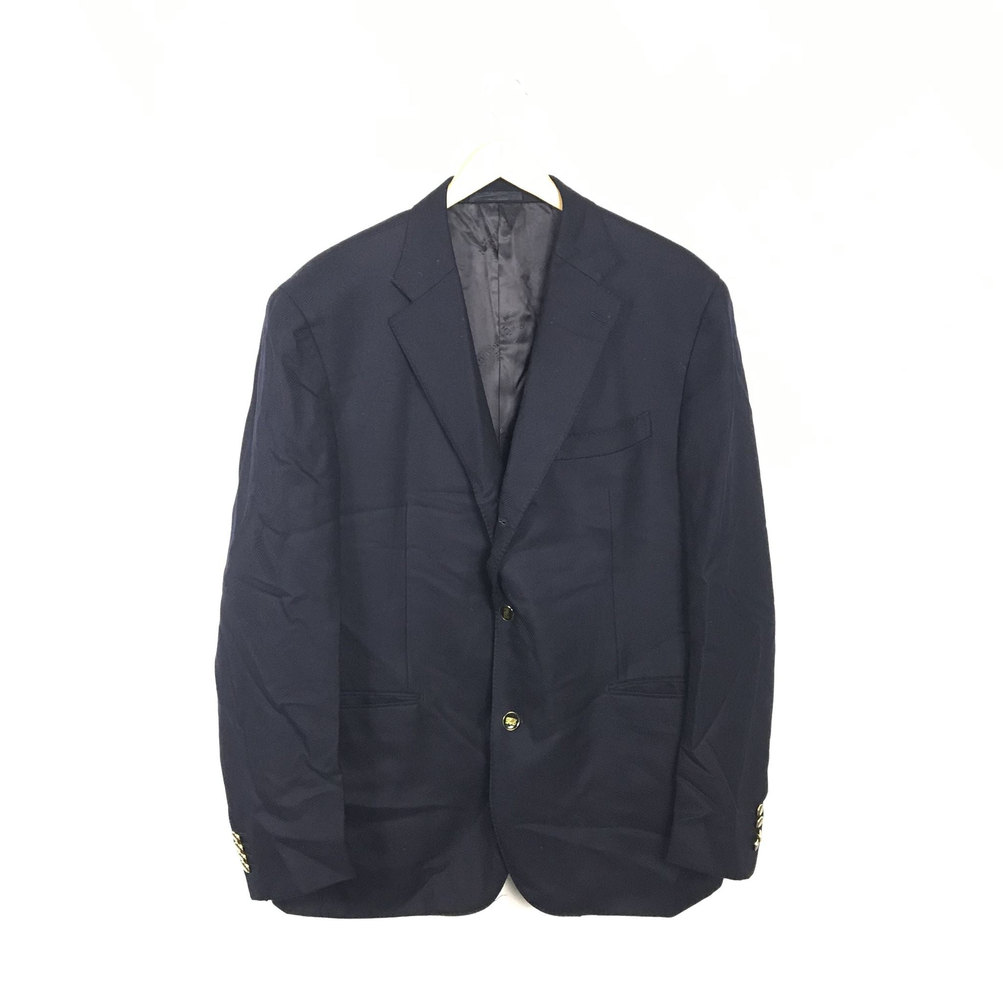 Boggi Milano Loro Piana Navy Blue Men's 3-Button Jacket Blazer EU Sz 56 (46R)