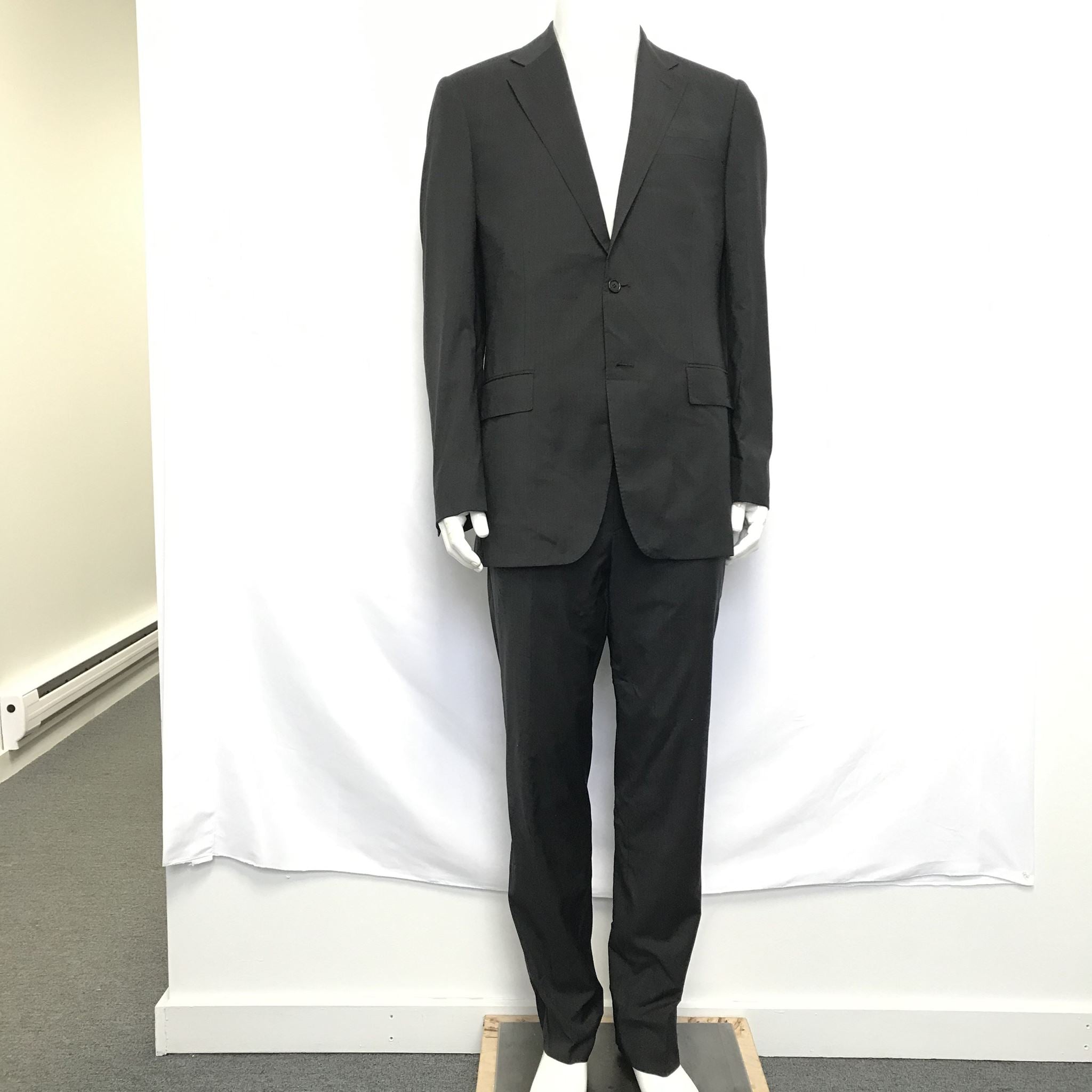 Giudice Men's Suit Jacket Sz 42 & Pants Sz 36 Gray Made in Italy