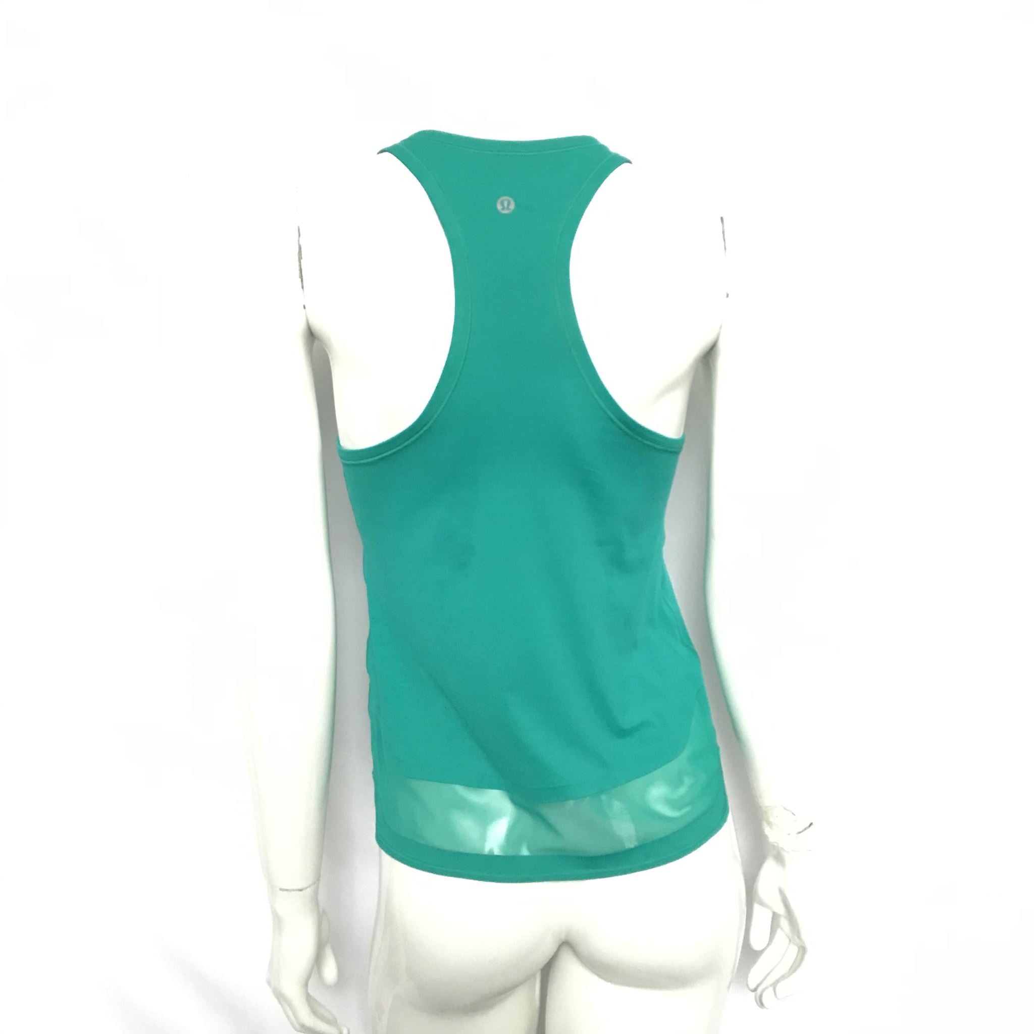 Lululemon Women's Smooth Stride Tank UV Protection Viridian Green Sz 4