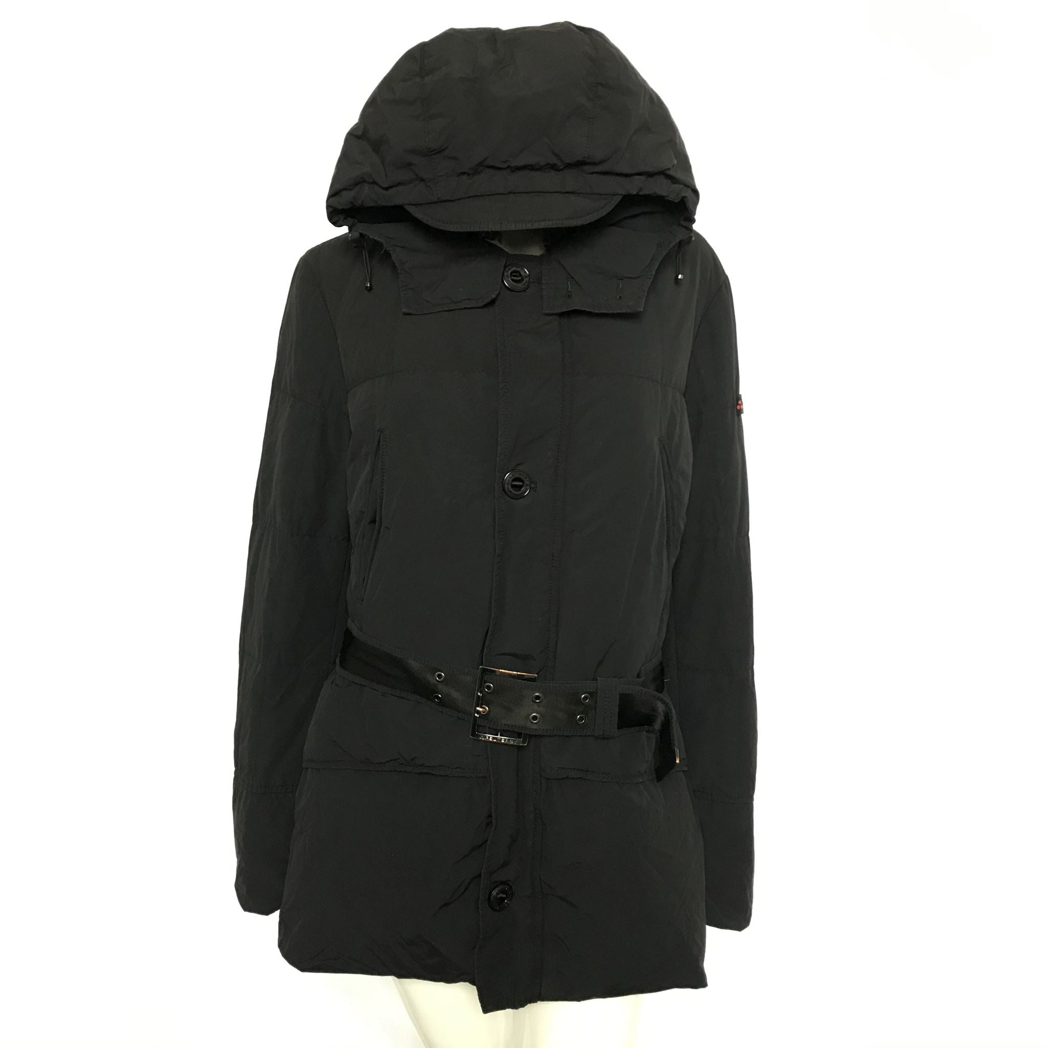 Auth Peuterey Women's Hurricane Down Parka Jacket Coat Navy Blue Sz M