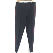 Hugo Boss Men's Arden 1 Red Side Seam Wool Trousers Navy Blue Sz 34R