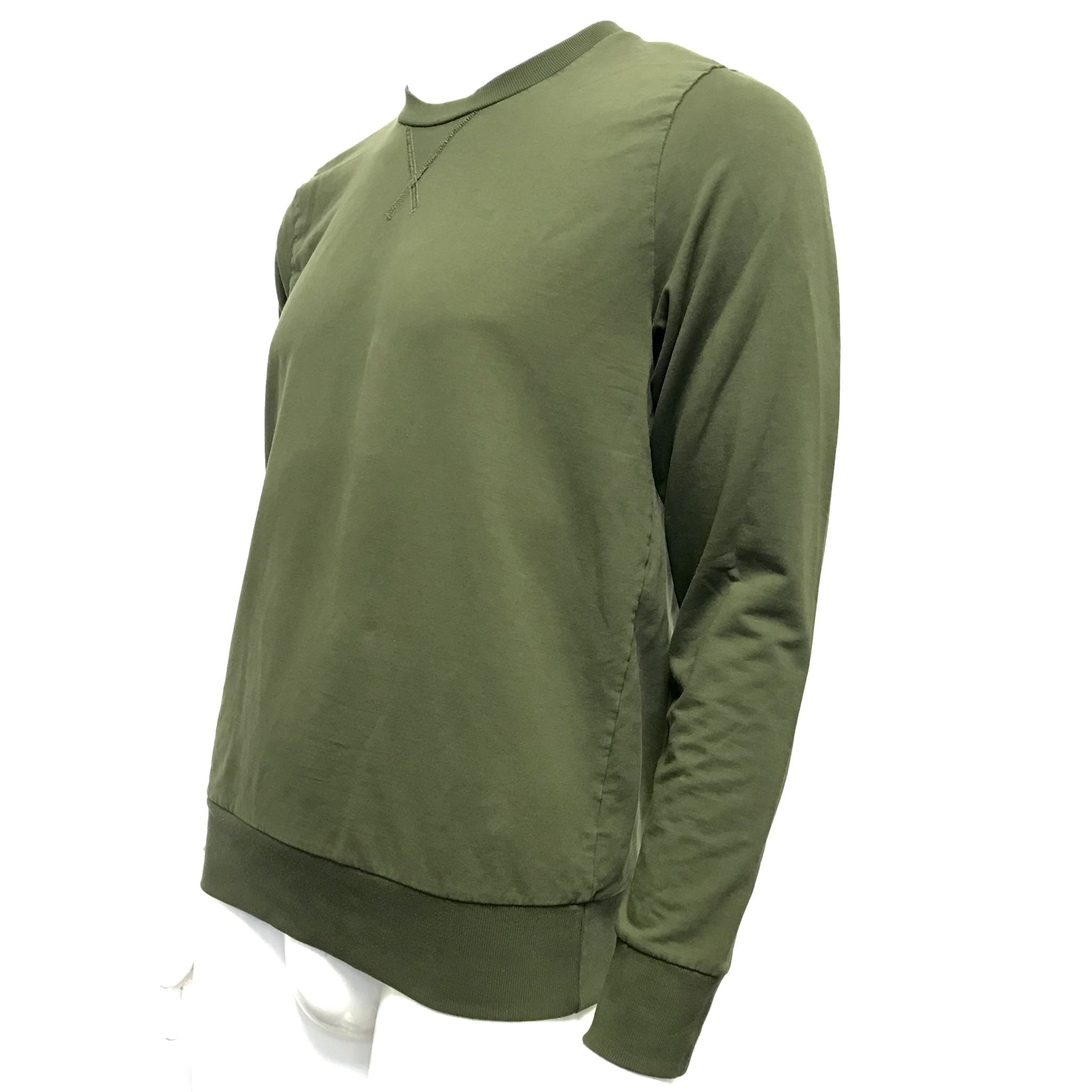MEY STORY Stretch Cotton Sweatshirt Long Sleeve Shirt Green Sz M