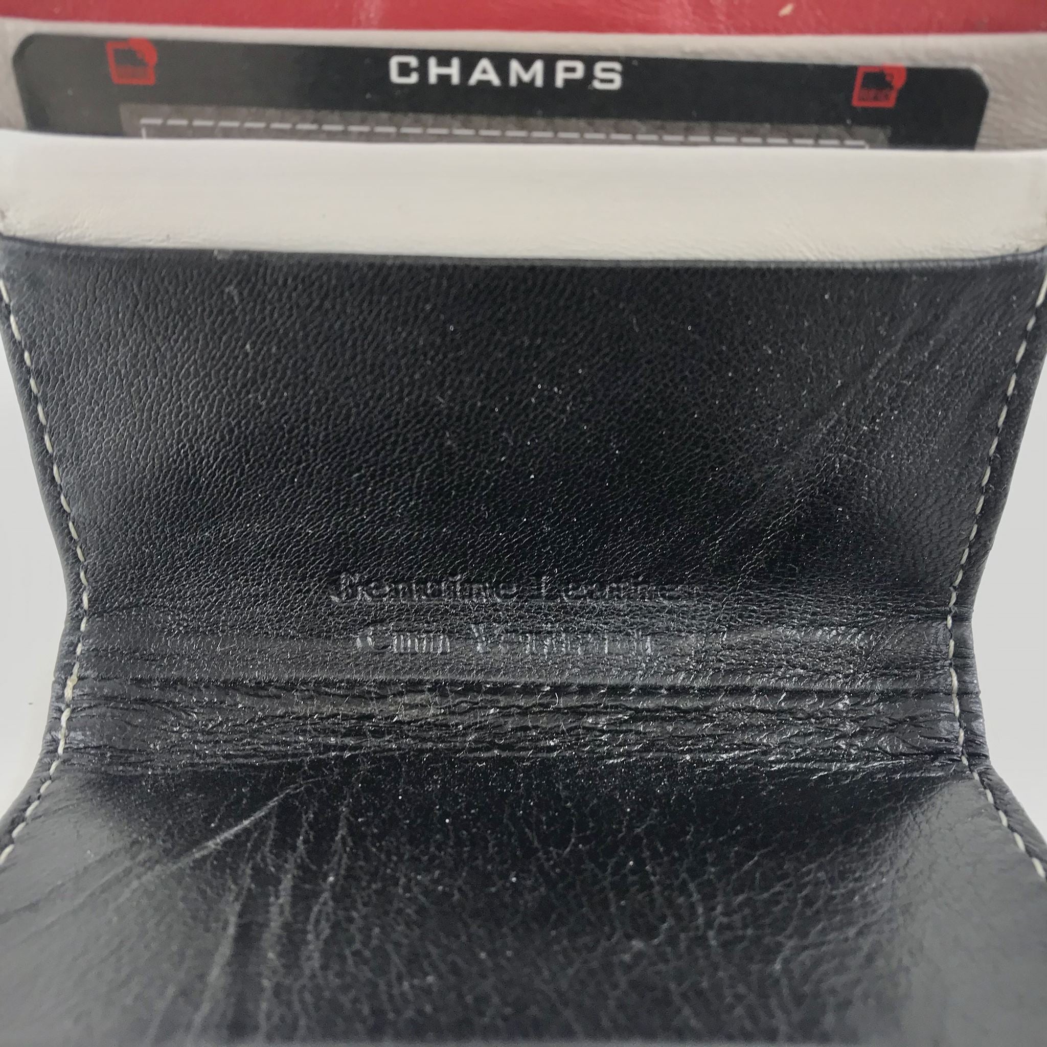 Champs Leather RFID Block Cardholder Wallet Red Gray Black