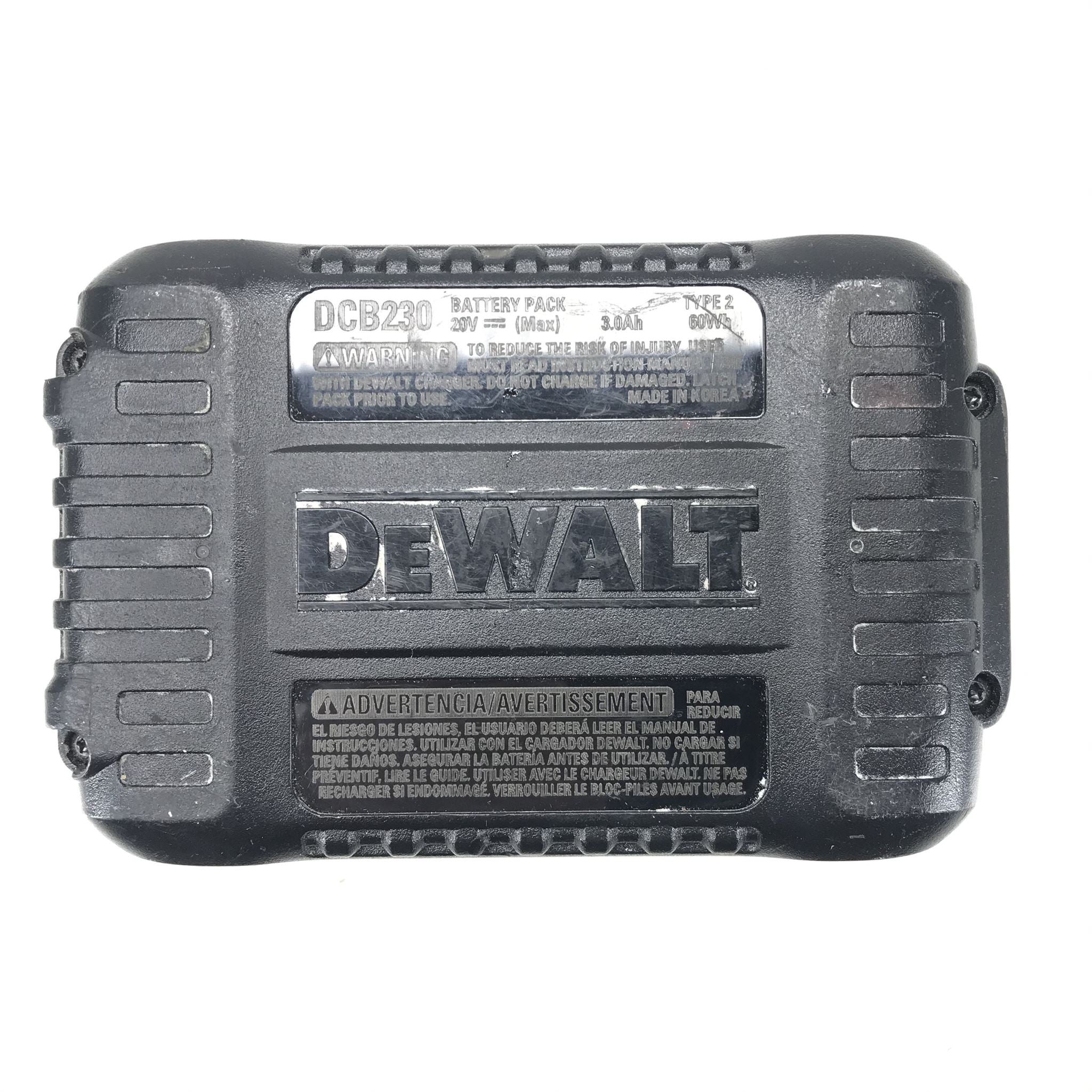 Genuine OEM DeWalt 20v Max Lithium Ion Rechargeable Battery DCB230 60Wh 3.0Ah