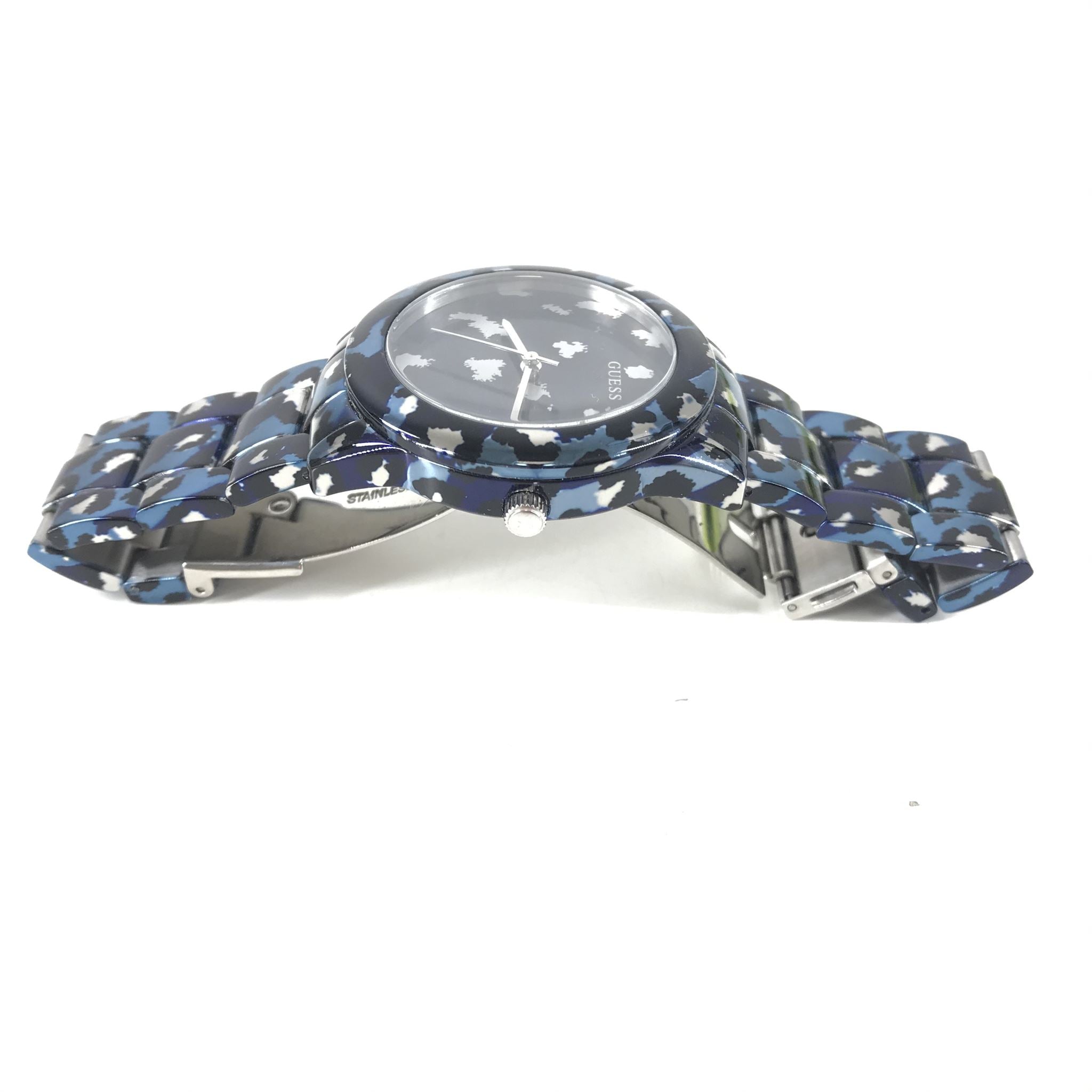 Guess ROAR W0425L1 Stainless Steel Women's Watch - Blue Leopard