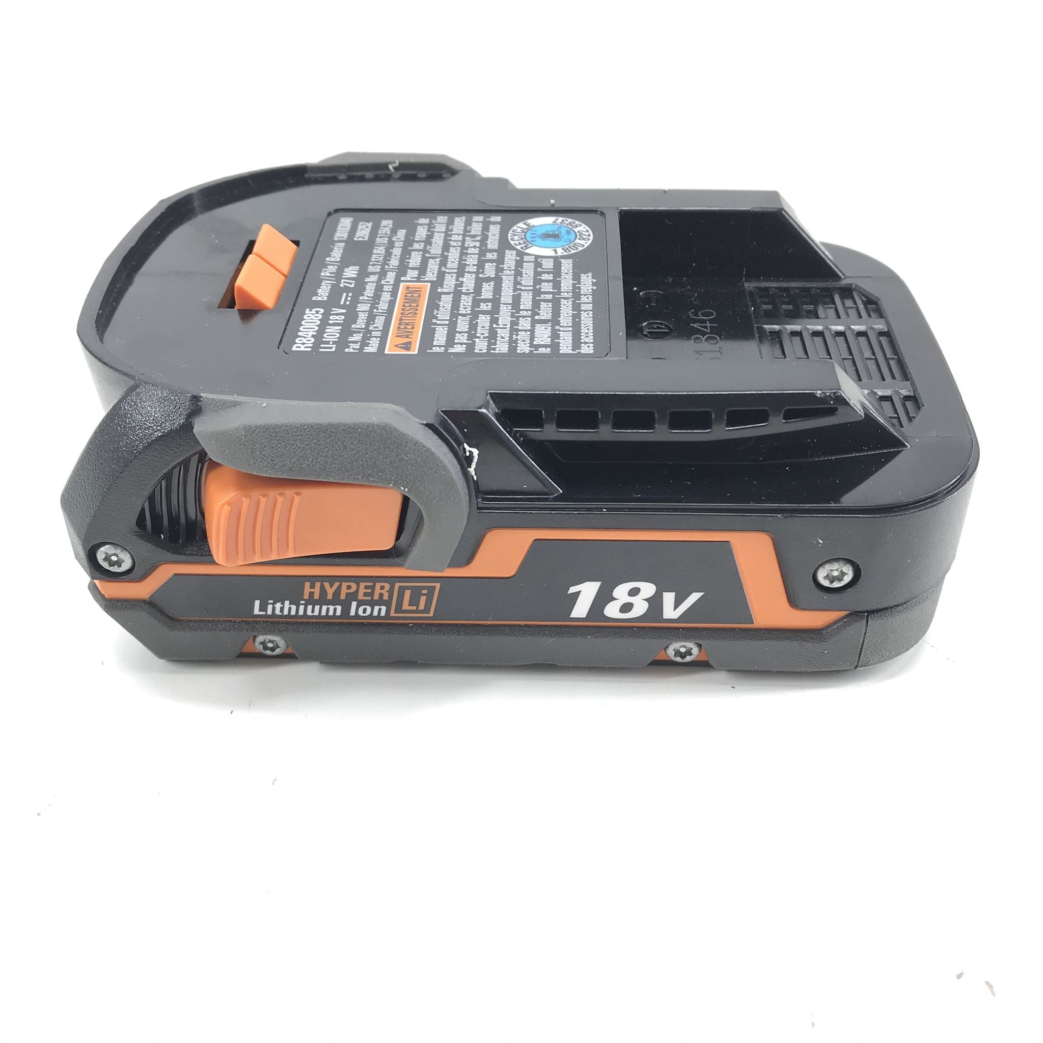 Ridgid R840085 18V Hyper Lithium Ion Rechargeable Battery 27 Wh