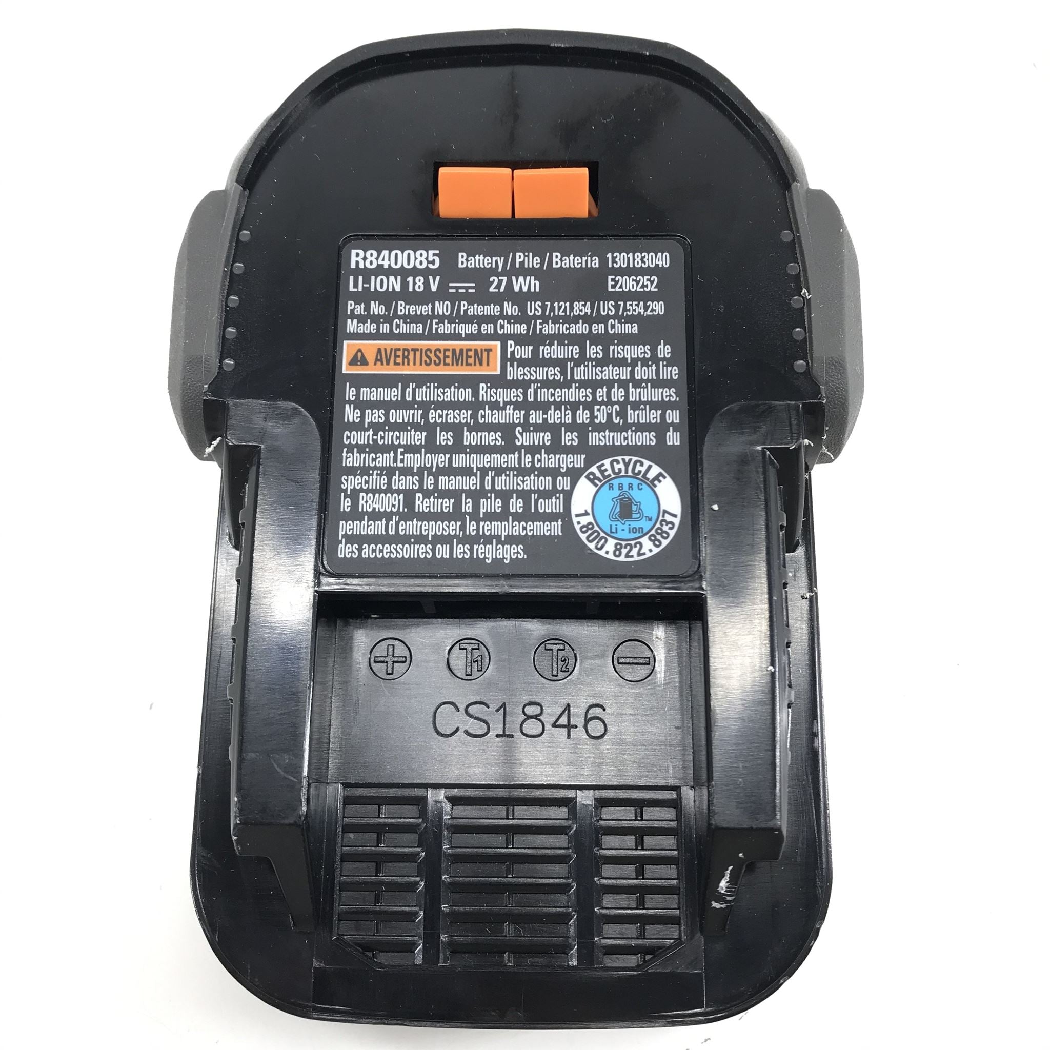 Ridgid R840085 18V Hyper Lithium Ion Rechargeable Battery 27 Wh