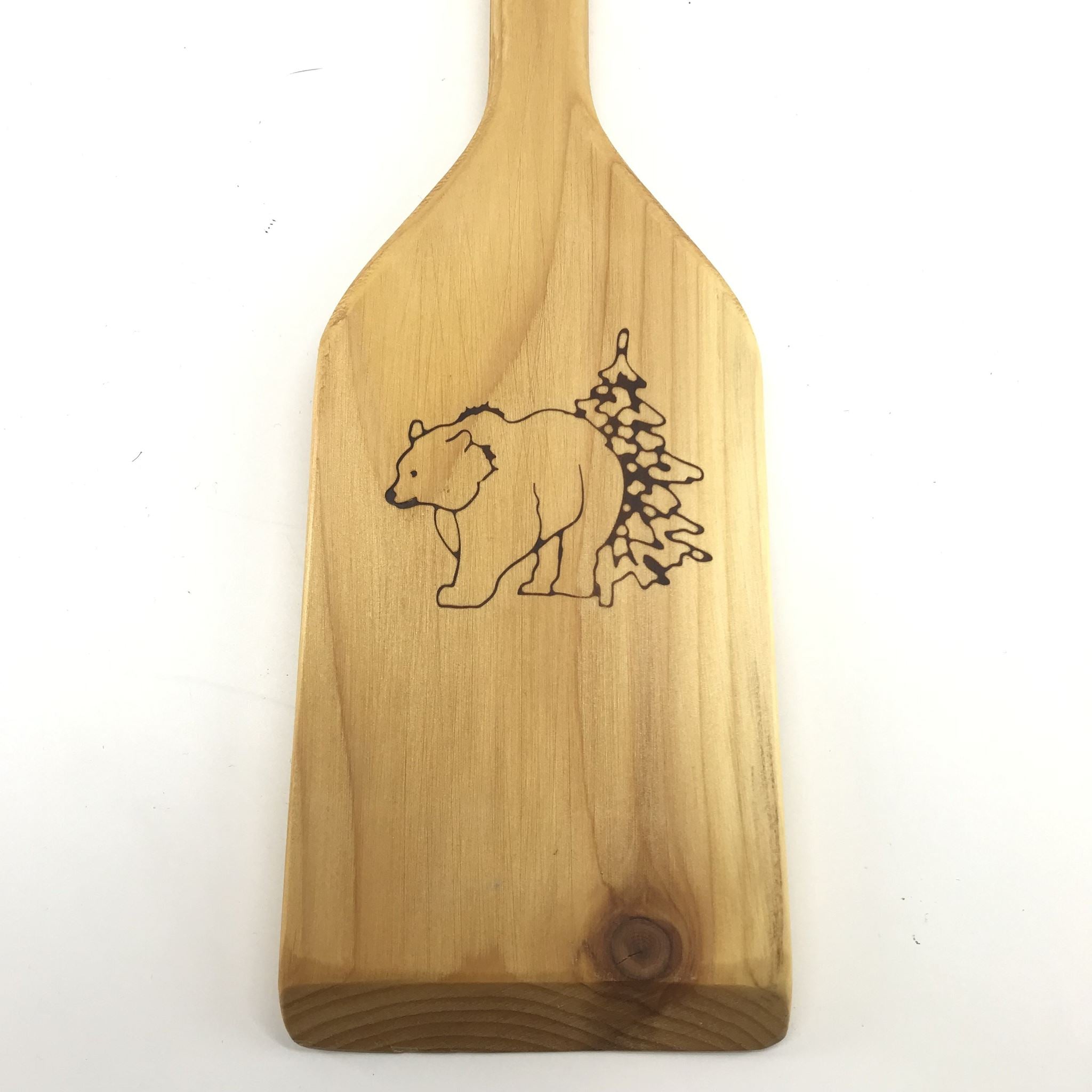 The Great Canadian Beaver Tail BBQ Scraper 100% Cedar 16" - Bear