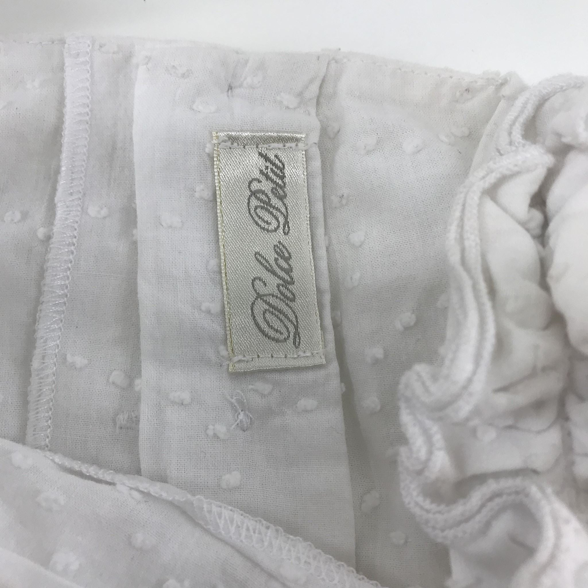 Dolce Petit Spanish Cotton Shirt Girls' 4 Years White Embroidered Tank
