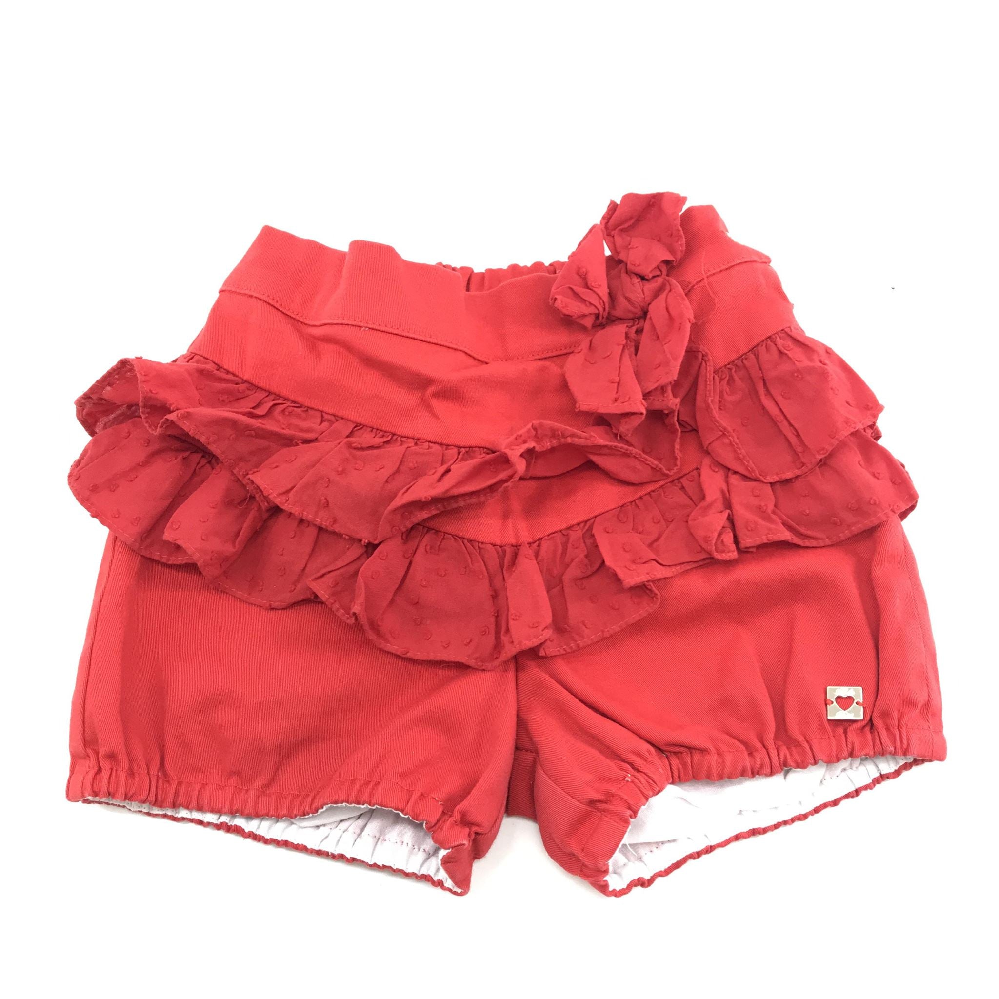 Dolce Petit Spanish Red Bloomers Style Ruffle Shorts Girls' Size 4 Years