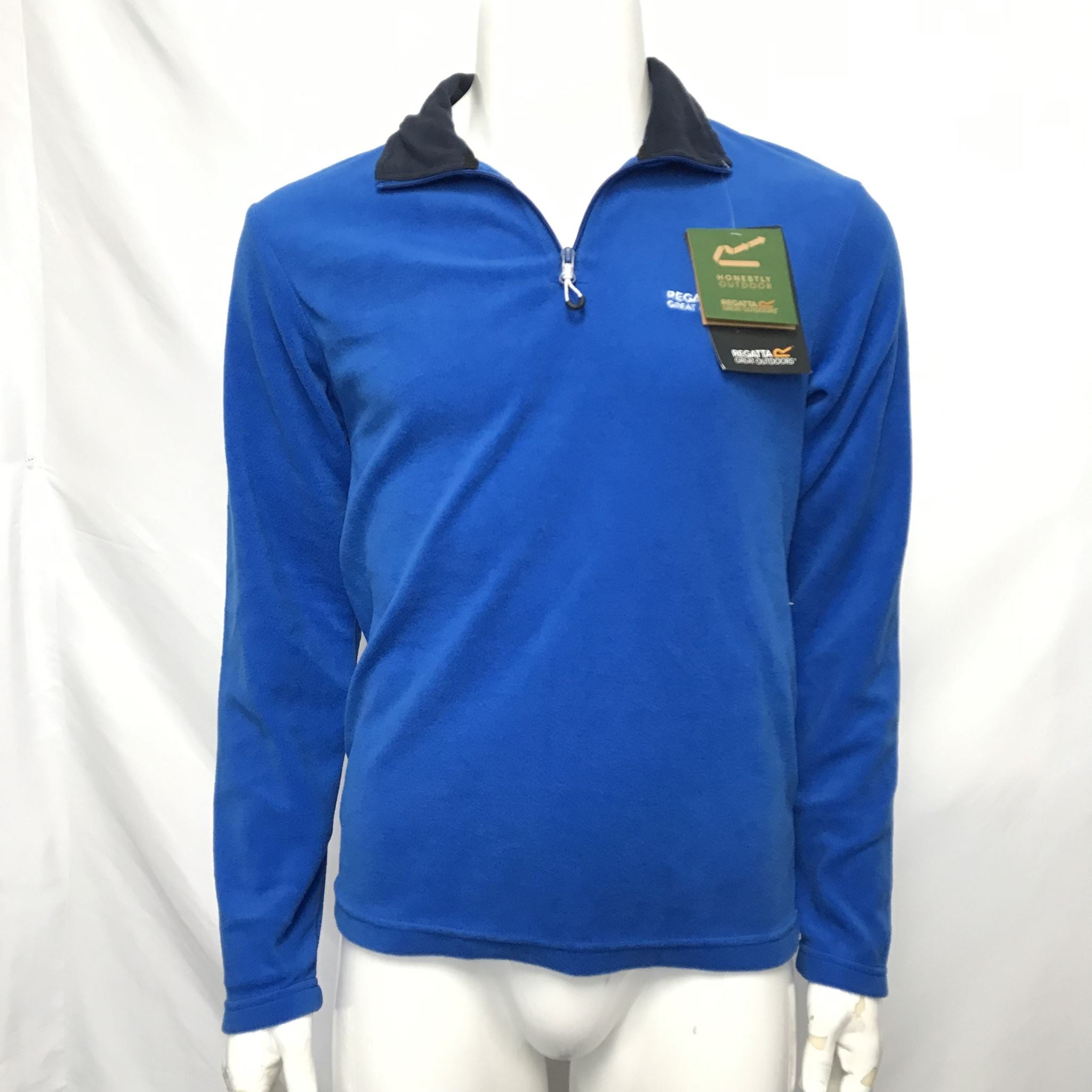 Regatta Great Outdoors Men's Quarter Zip Fleece Sweater Bright Blue Sz S