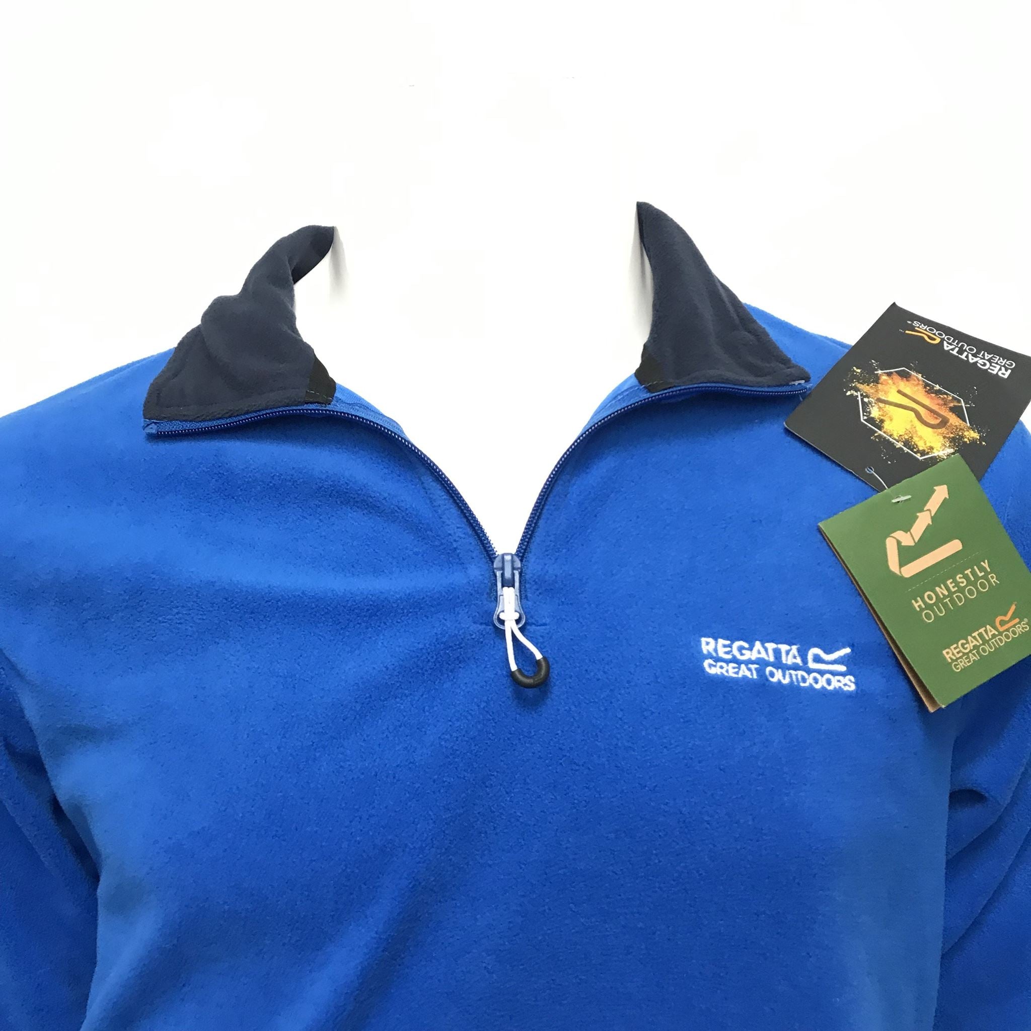 Regatta Great Outdoors Men's Quarter Zip Fleece Sweater Bright Blue Sz S