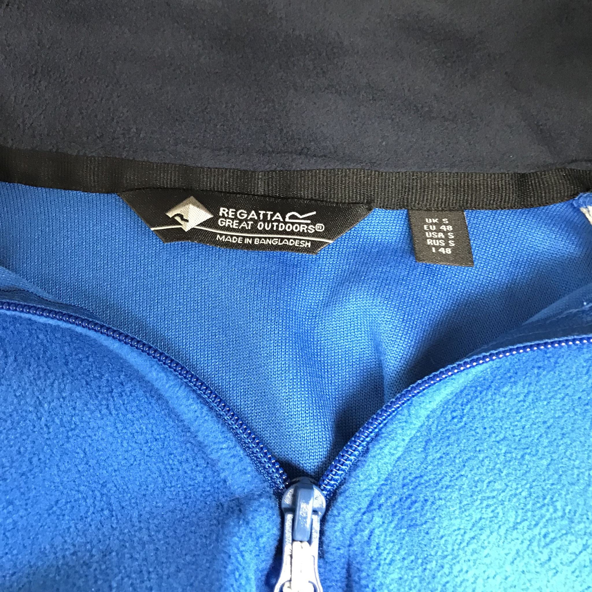 Regatta Great Outdoors Men's Quarter Zip Fleece Sweater Bright Blue Sz S