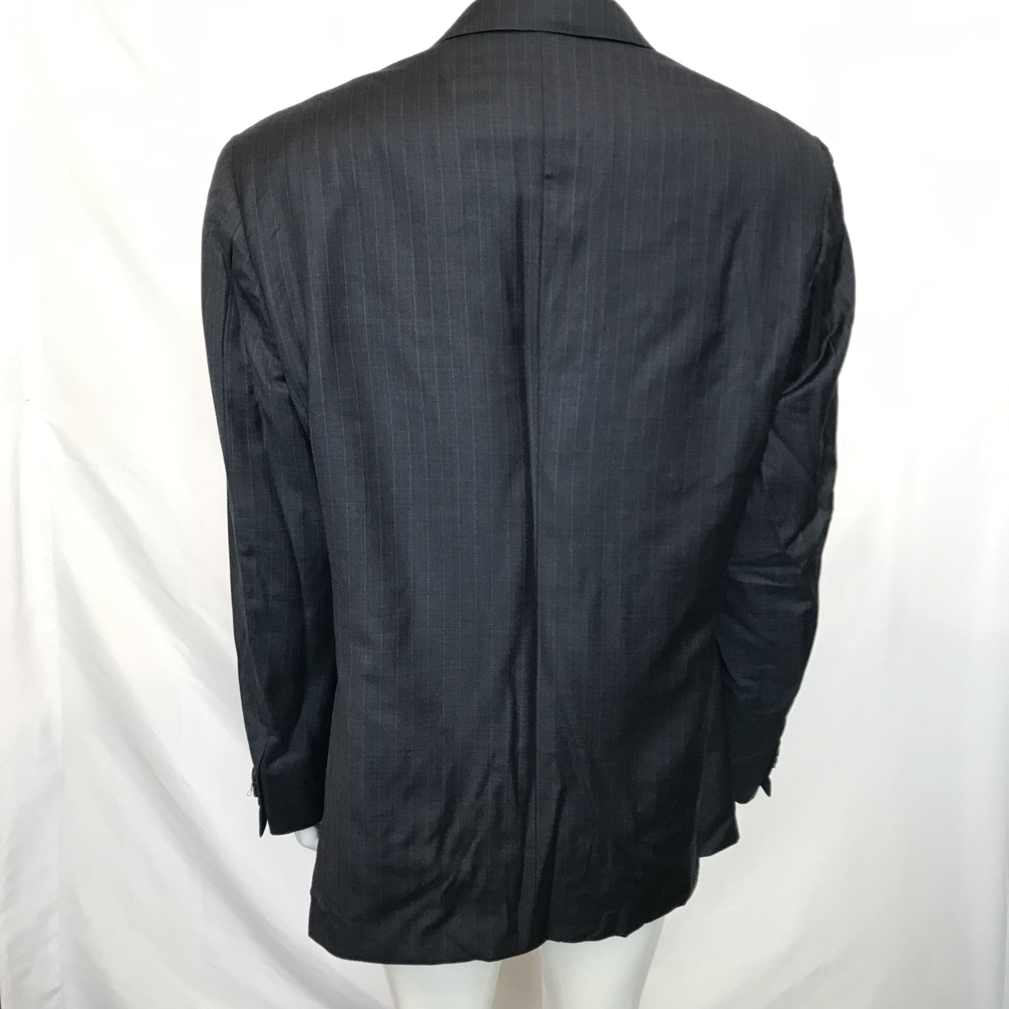Canali Men's Navy Blue Pinstripe Wool Blazer 2 Button Jacket Sz 40R