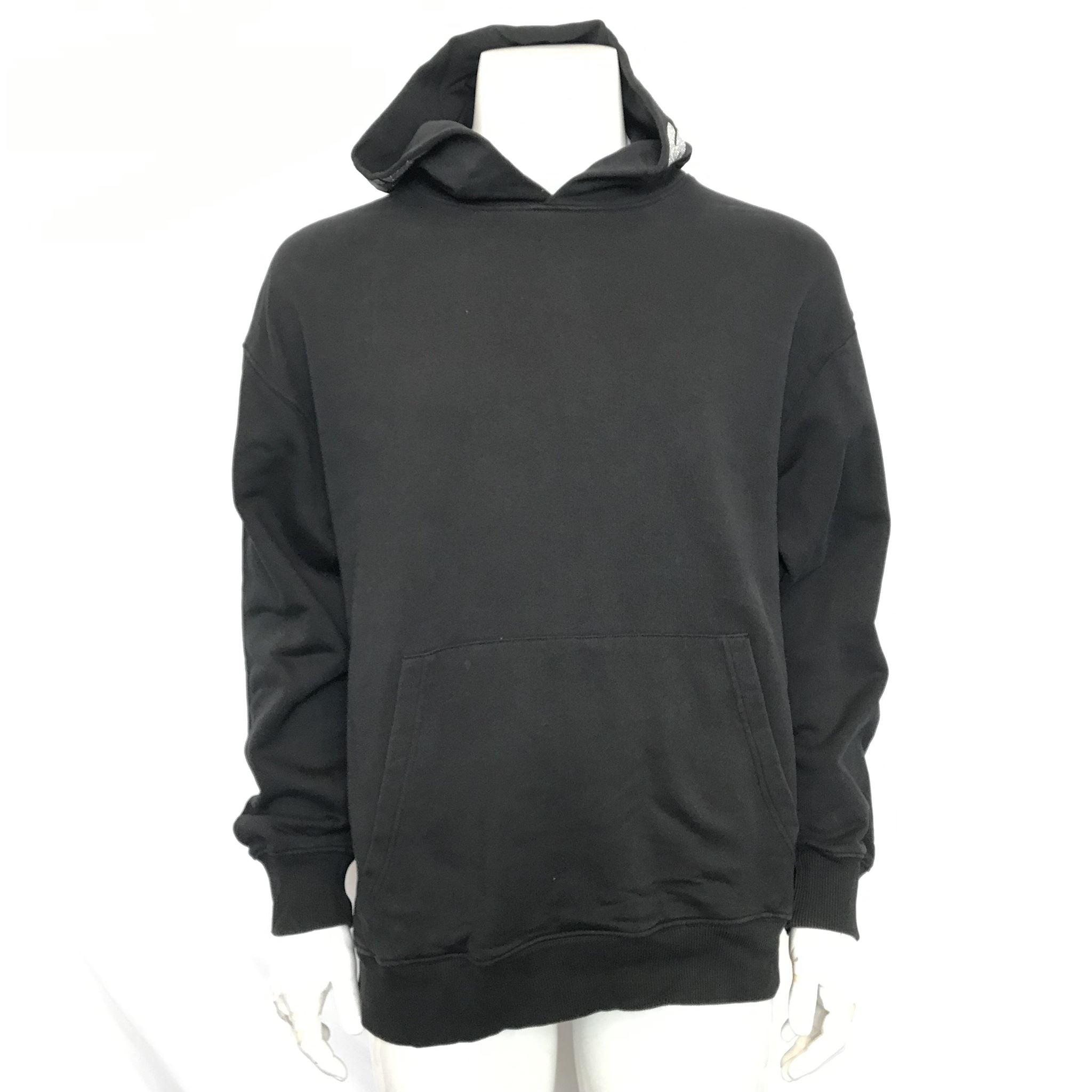 In Private Studio Social Anxiety Glitter Text Black Hoodie Unisex Size M