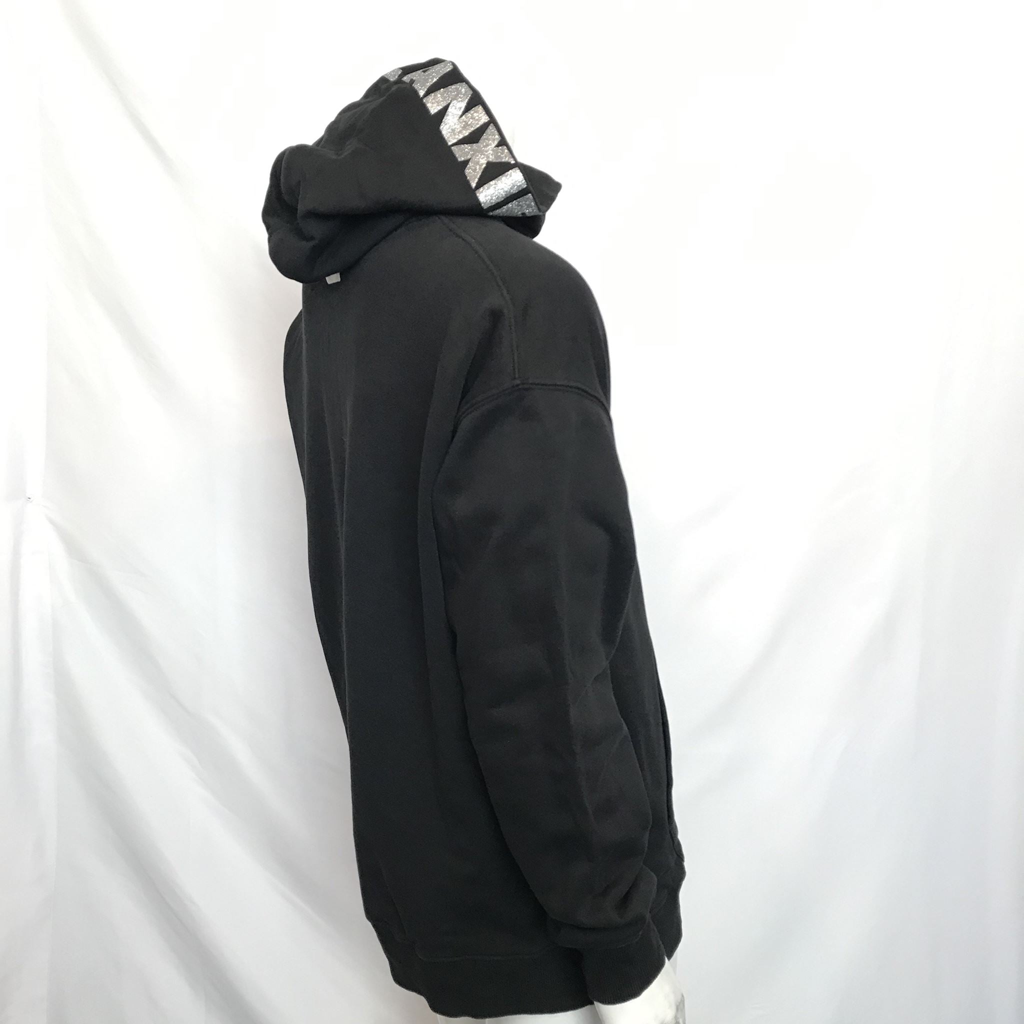 In Private Studio Social Anxiety Glitter Text Black Hoodie Unisex Size M