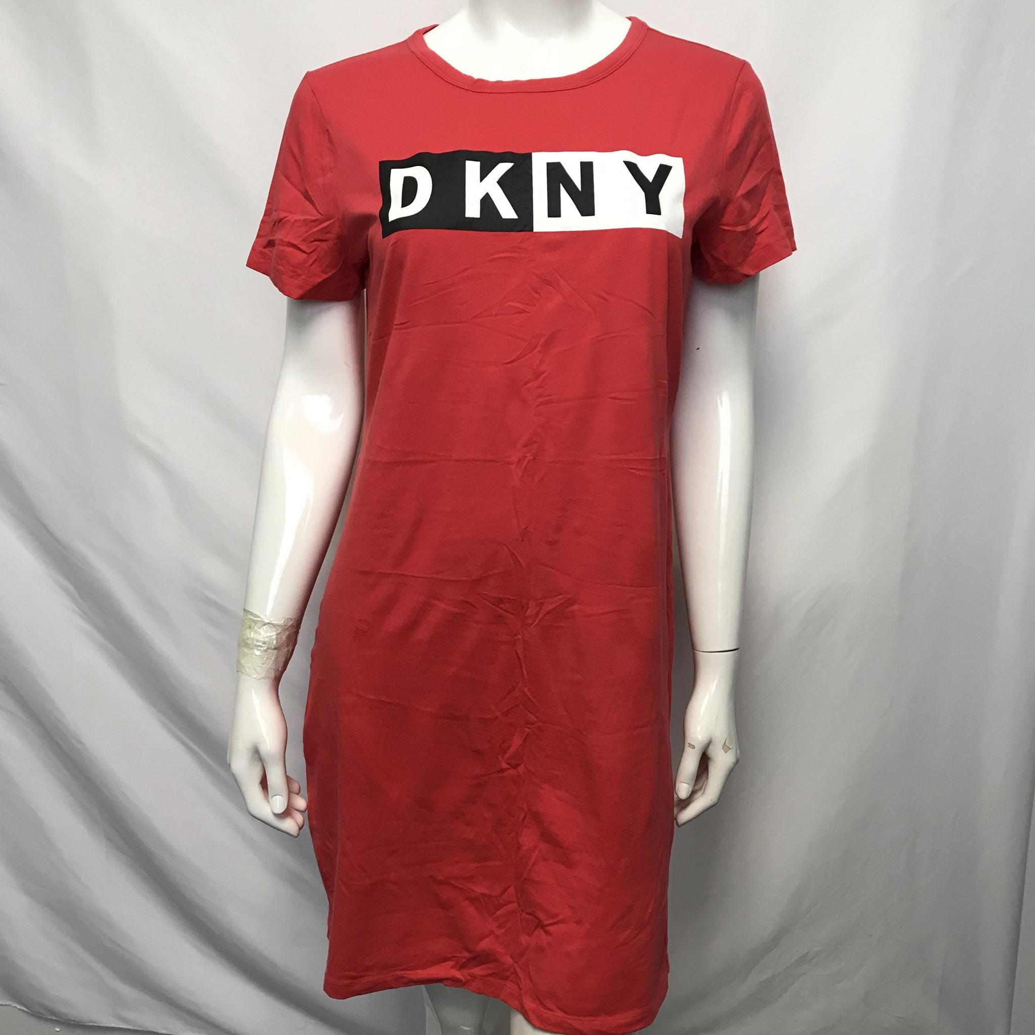 DKNY Womens Sport Logo T-Shirt Dress Red or Pink