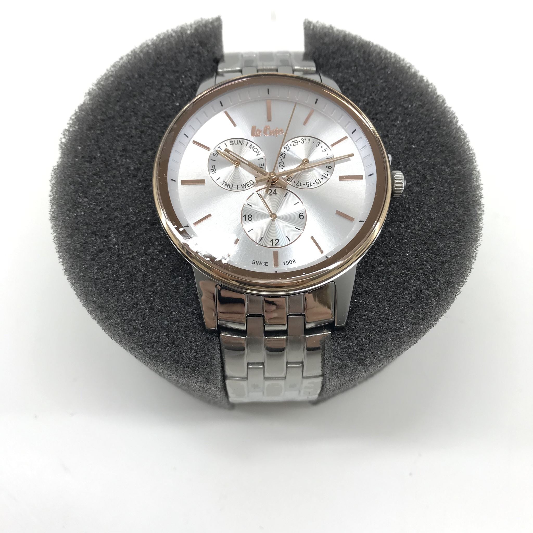 Lee Cooper Men's White Multi-Function Dial Stainless Steel Watch LC06498