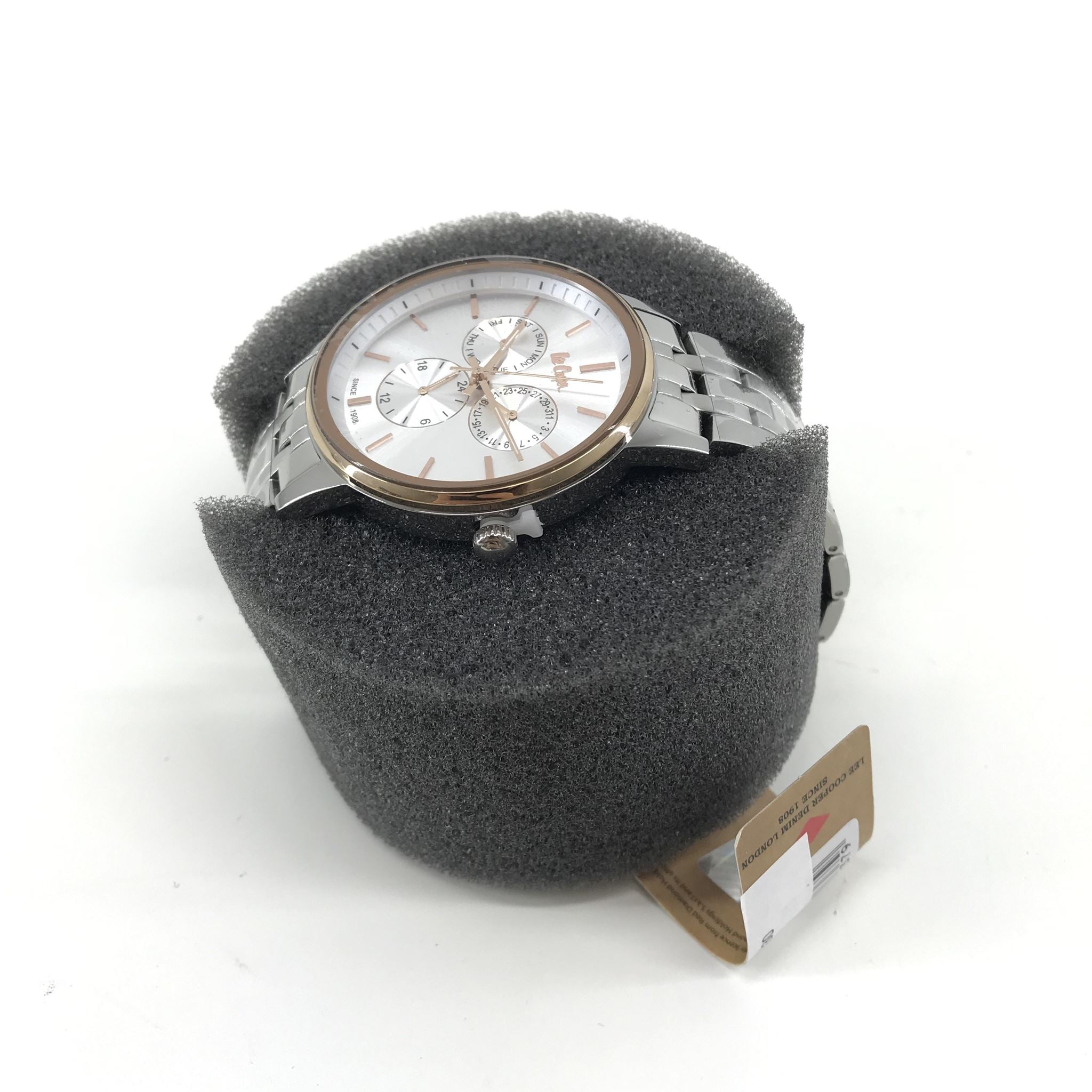 Lee Cooper Men's White Multi-Function Dial Stainless Steel Watch LC06498