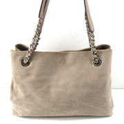 Hallhuber Women's Pink Rose Suede Shoulder Bag Purse Chain Handles
