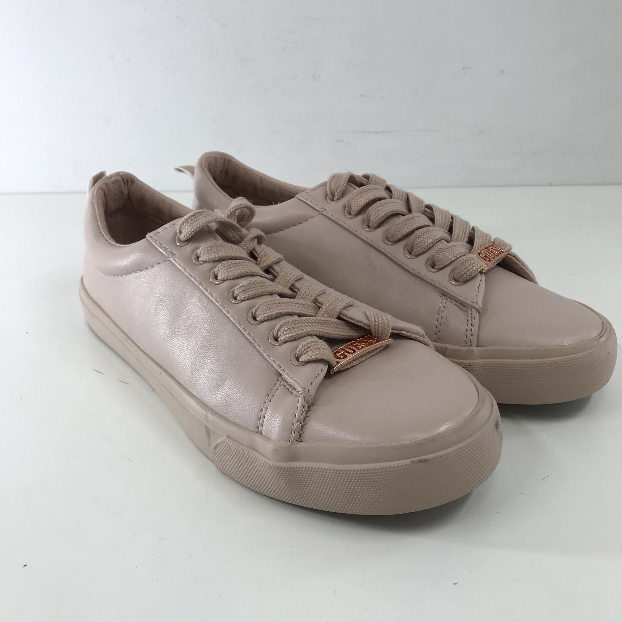 Guess Factory Women's Nova Logo Low-Top Sneakers Baby Pink Sz 7.5
