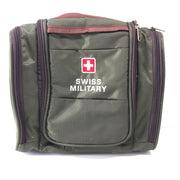 Swiss Military Green Toiletry Bag - Army Green & Brown