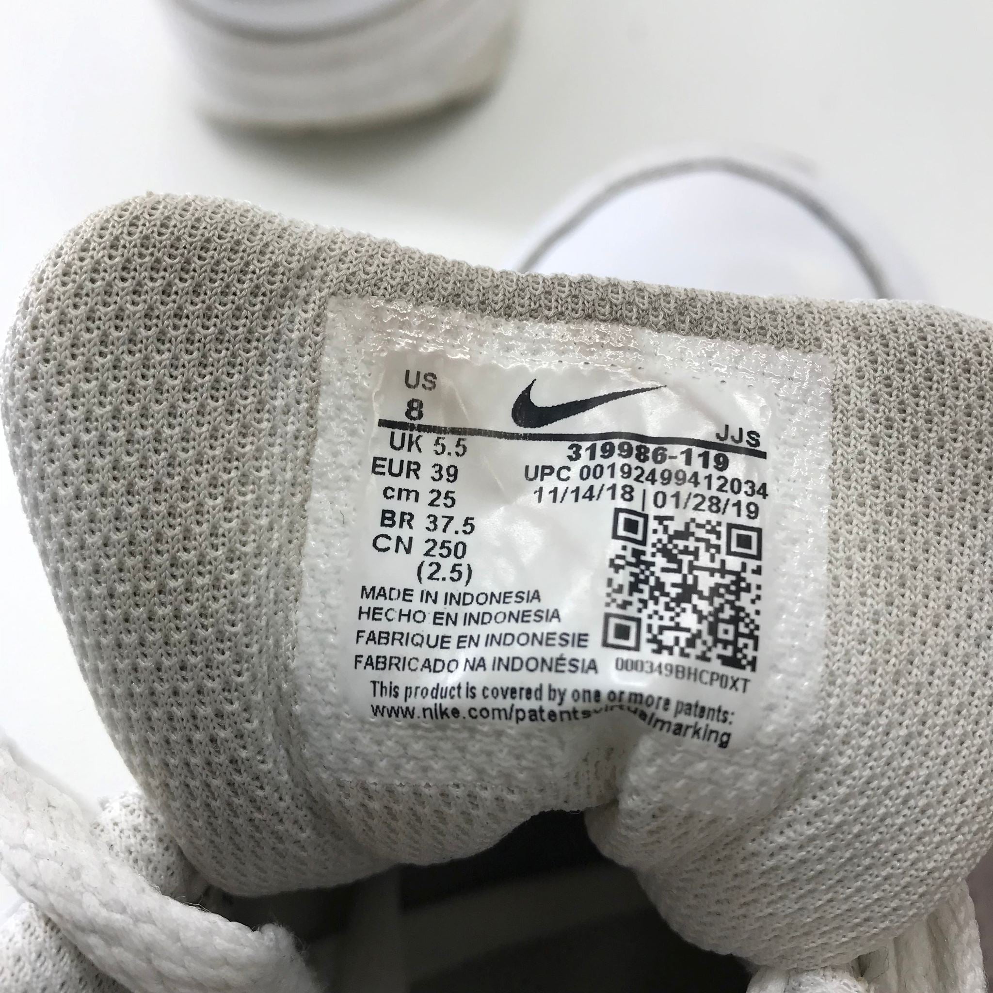 Nike Women's Air Max 1 Triple Summit White Sneakers US Size 8 319986-119