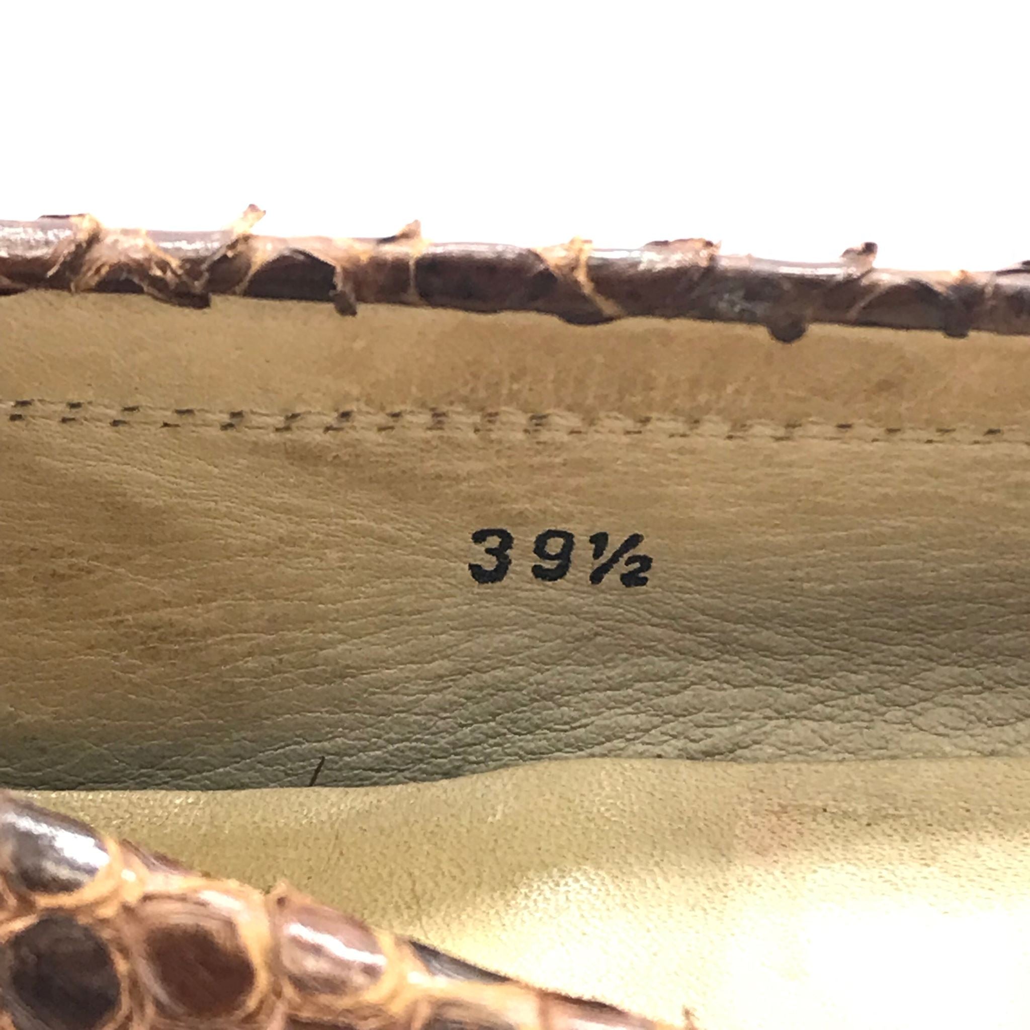 Tod's Men's Gommino Driving Shoes in Snake Skin - Brown EU Size 39.5 US Sz 6