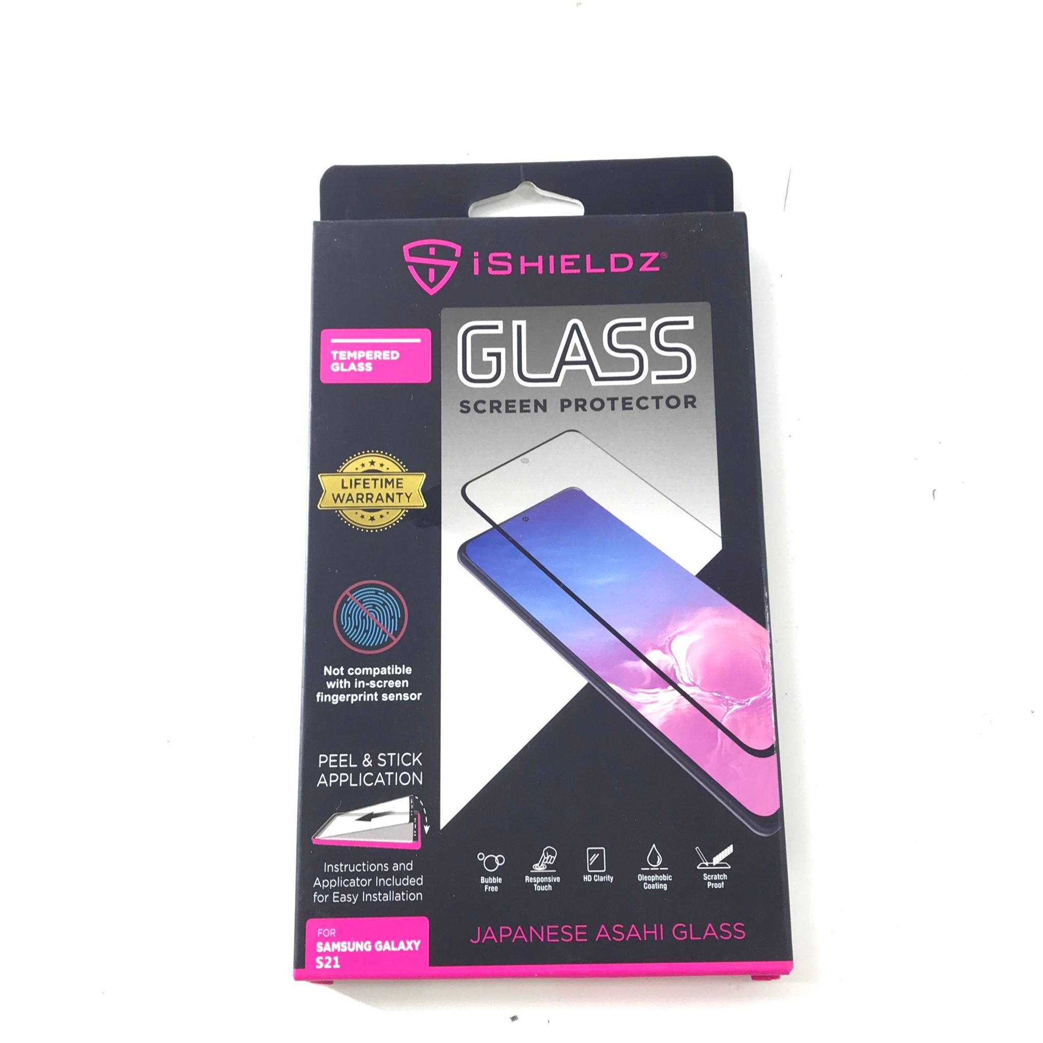 iShieldz Samsung Galaxy S21 Tempered Japanese Asahi Glass Screen Protector